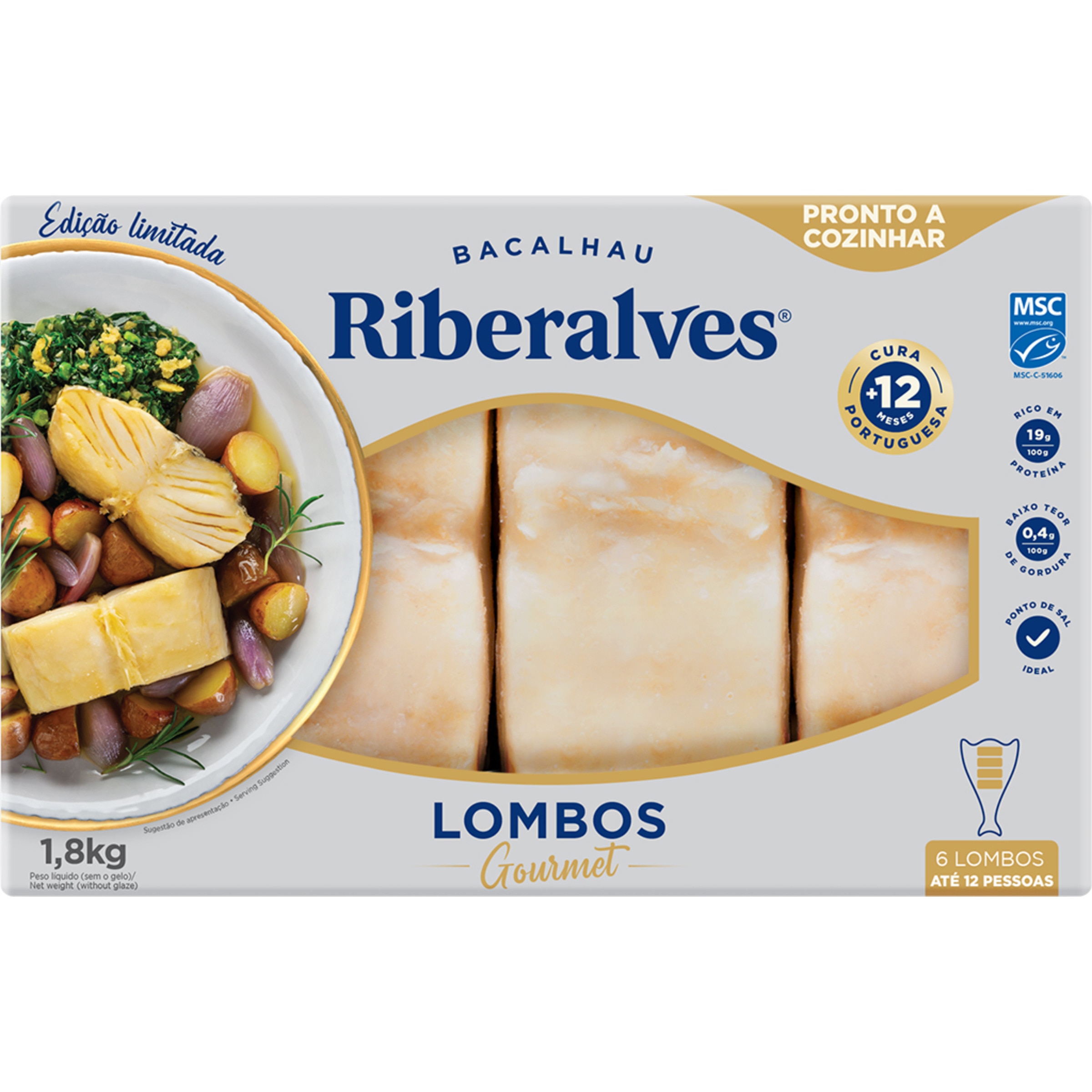 Lombos de Bacalhau embalagem 1,8 kg