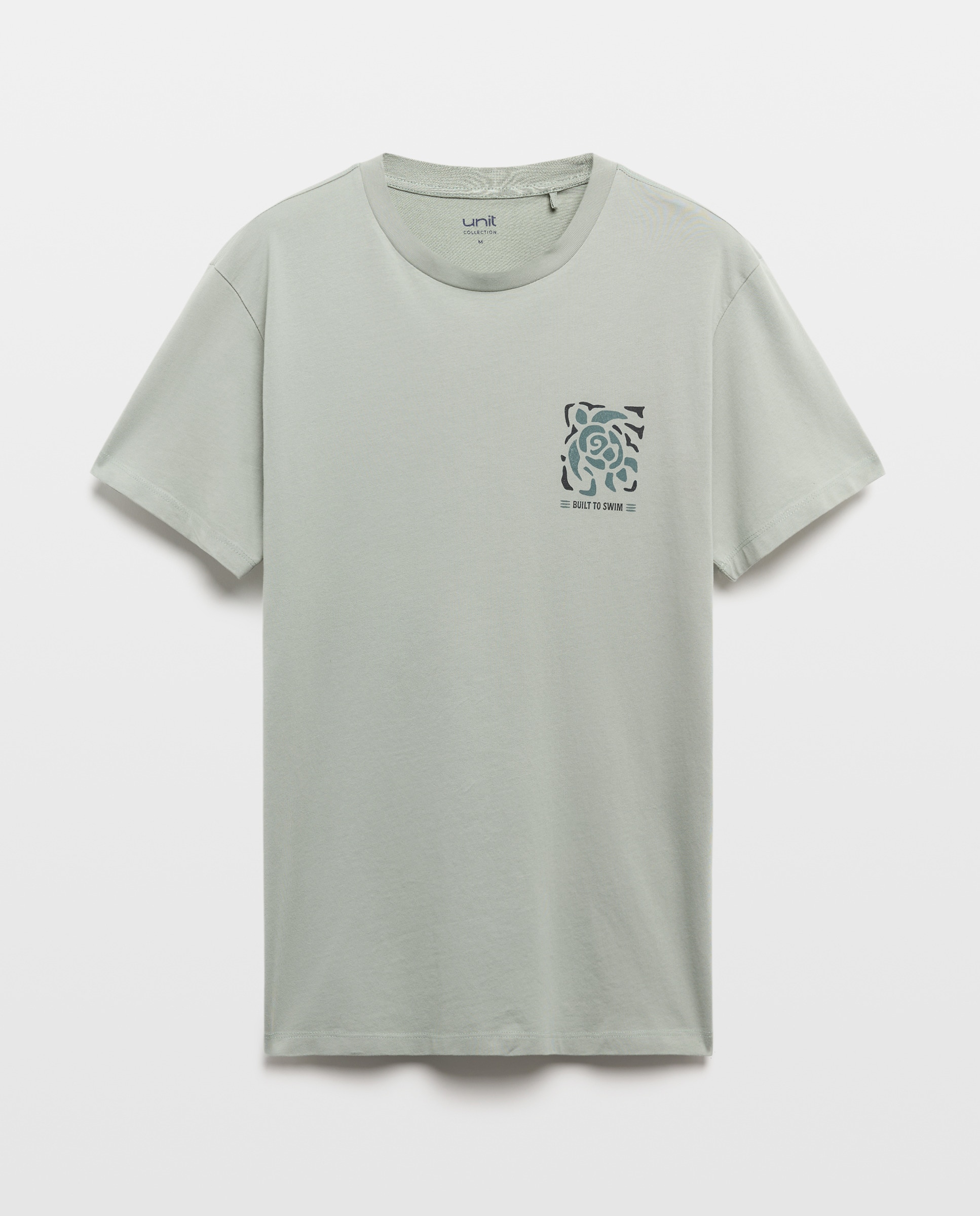 Camiseta de hombre manga corta Built to swim 510 Verde claro-4