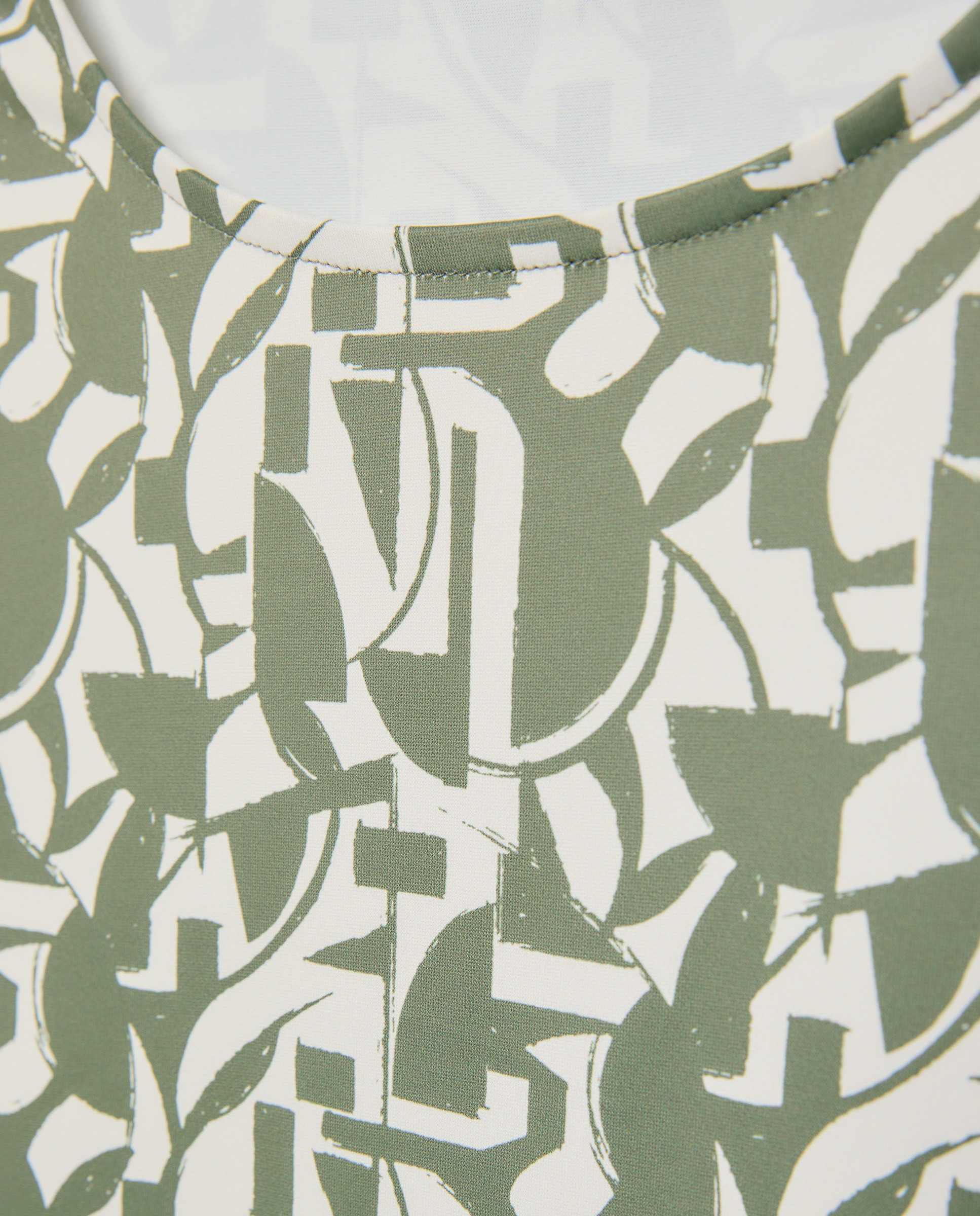 T-shirt estampada com manga 3/4 Verde-5