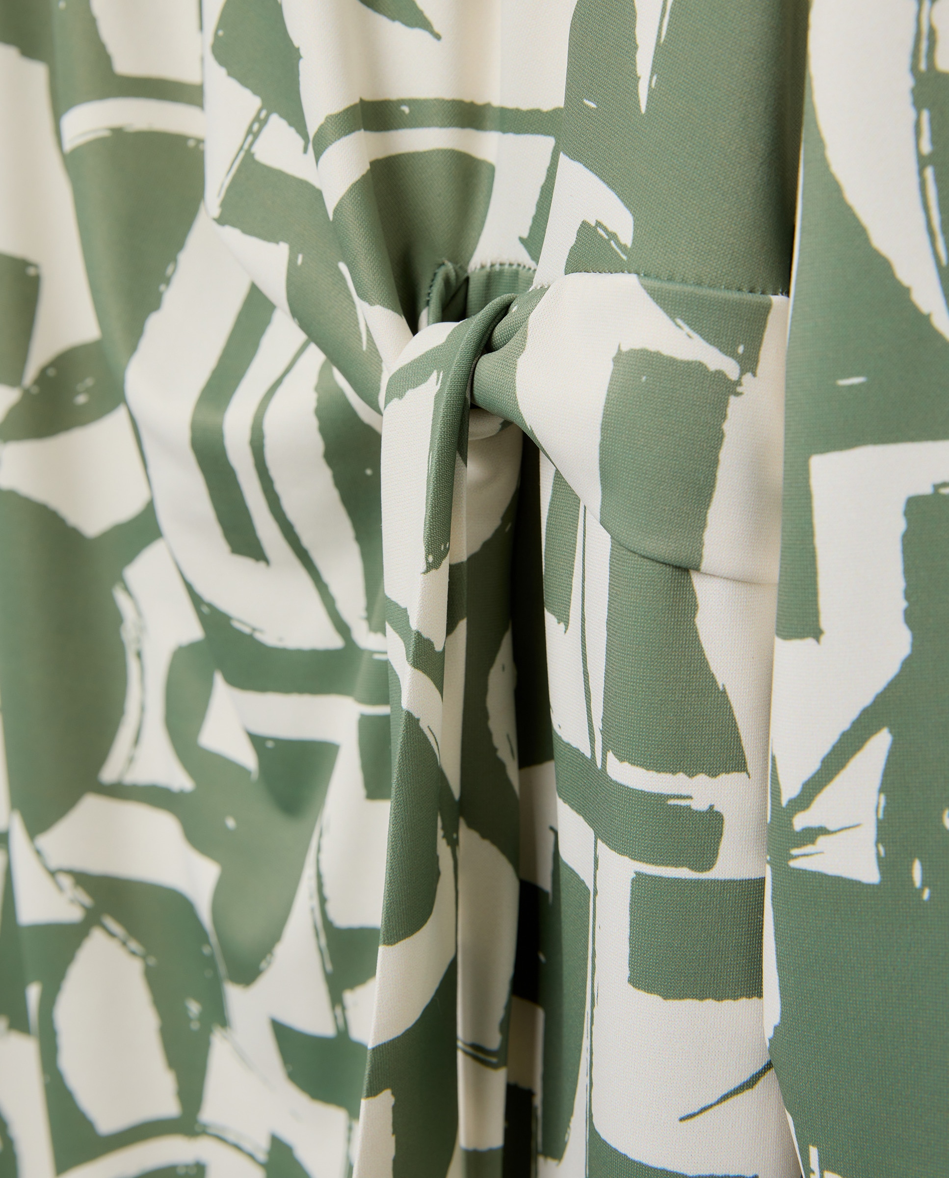 Vestido Estampado com Manga 3/4 Verde-5
