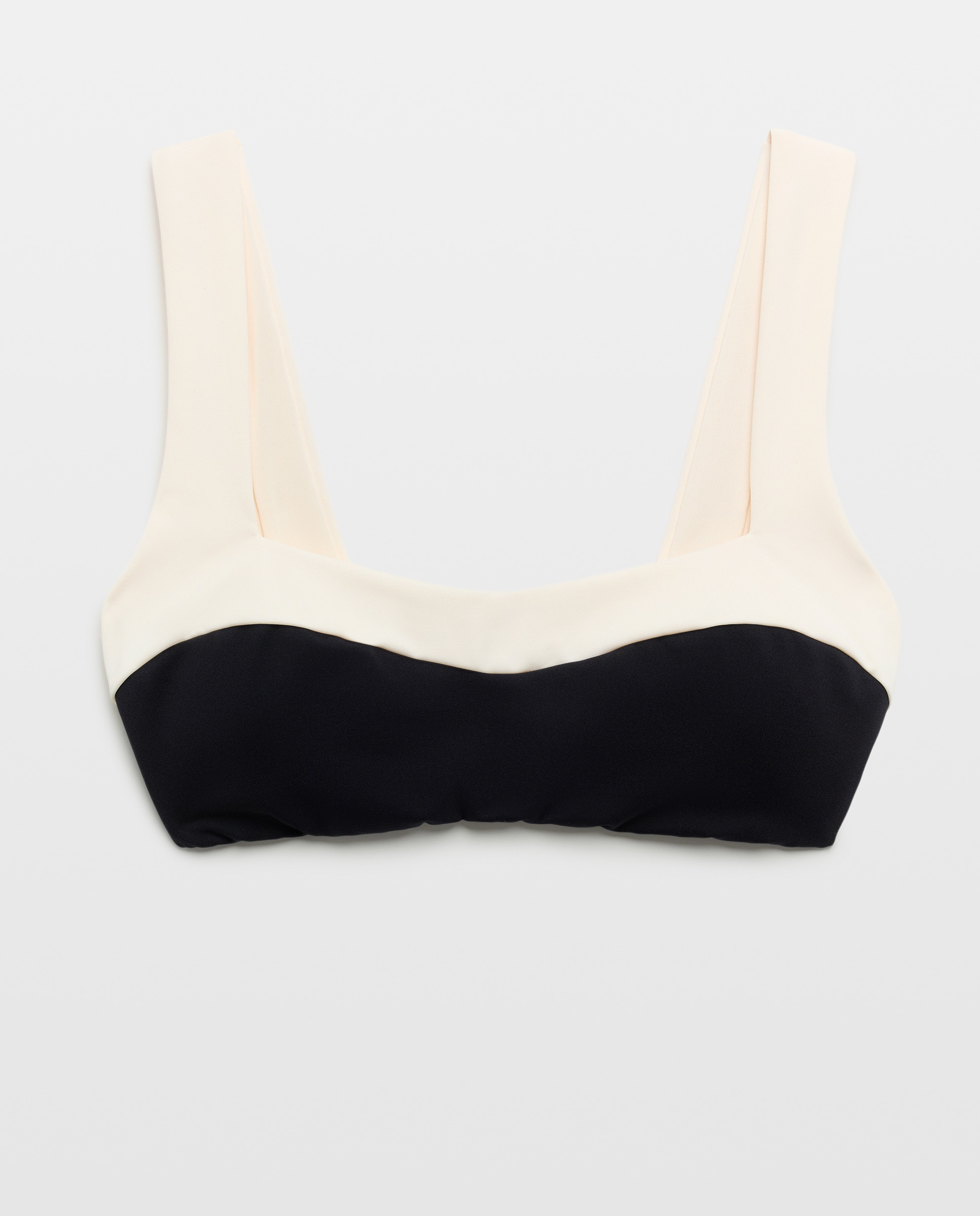Top de Biquíni Redutor Bicolor com Copa B Preto-4