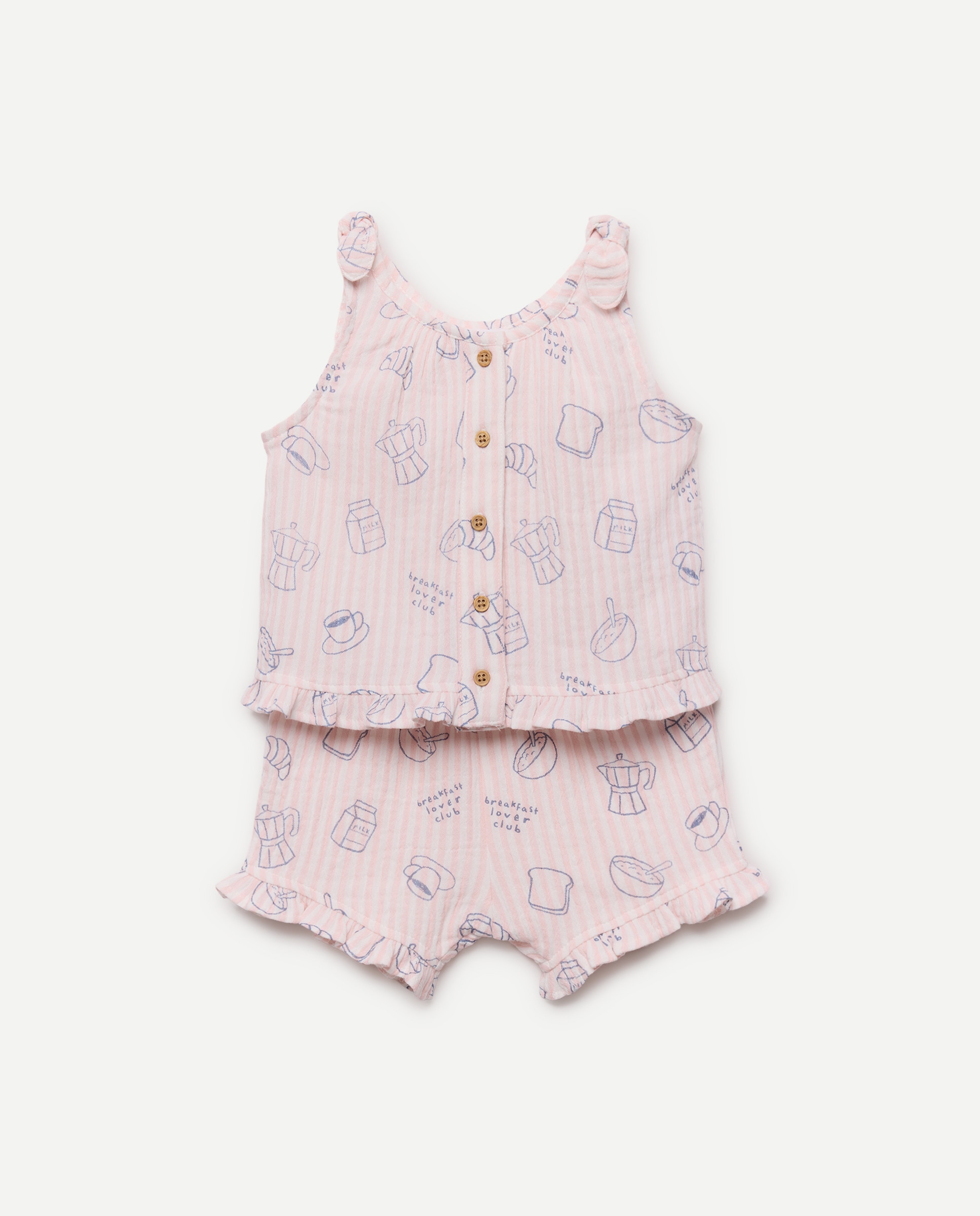 Imagem 0 de Pijama de Bebé em Chiffon com Alças e Estampado de Fantasia