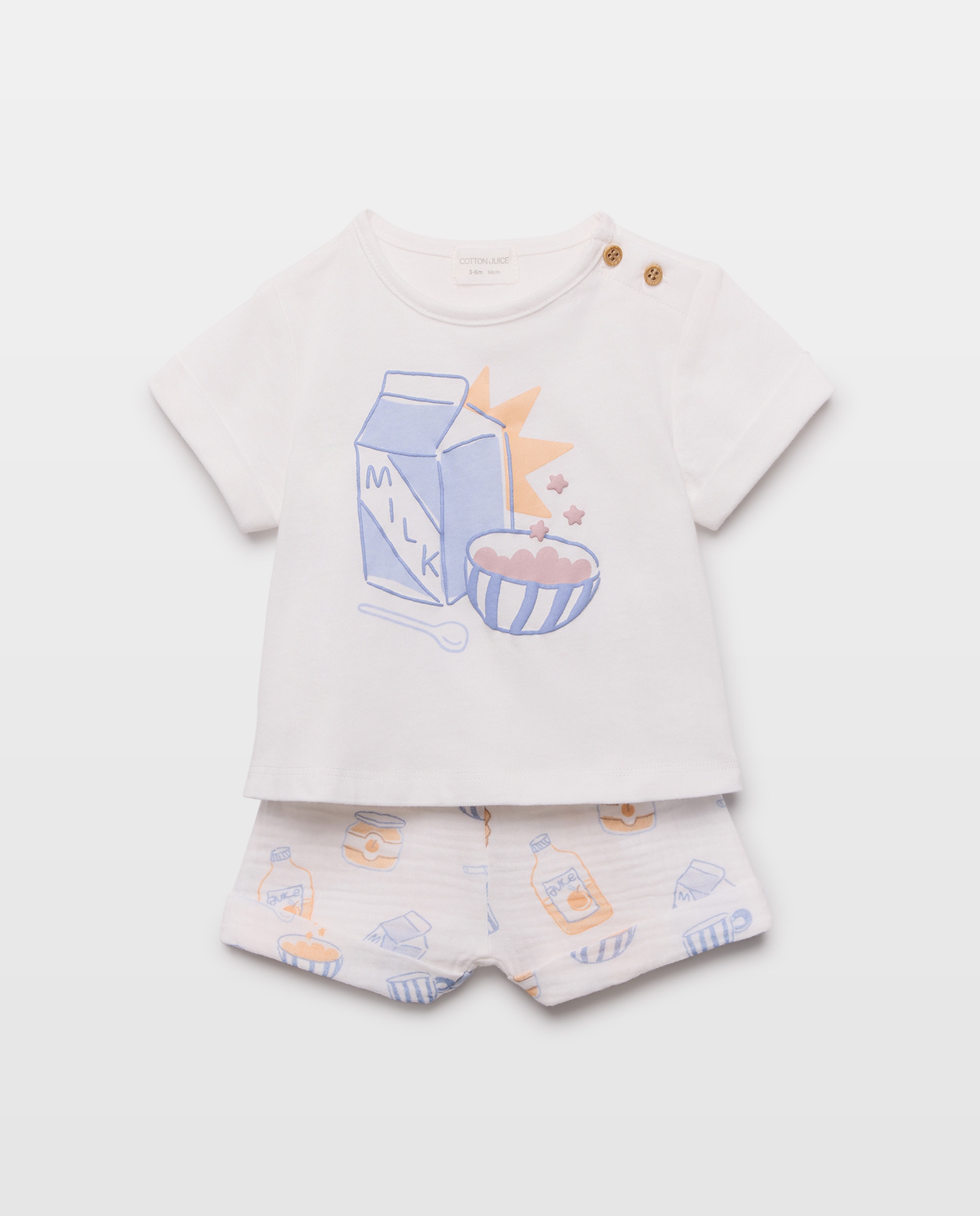 Imagem 0 de Pijama Misto de Bebé com Calças de Chiffon e Fantasia