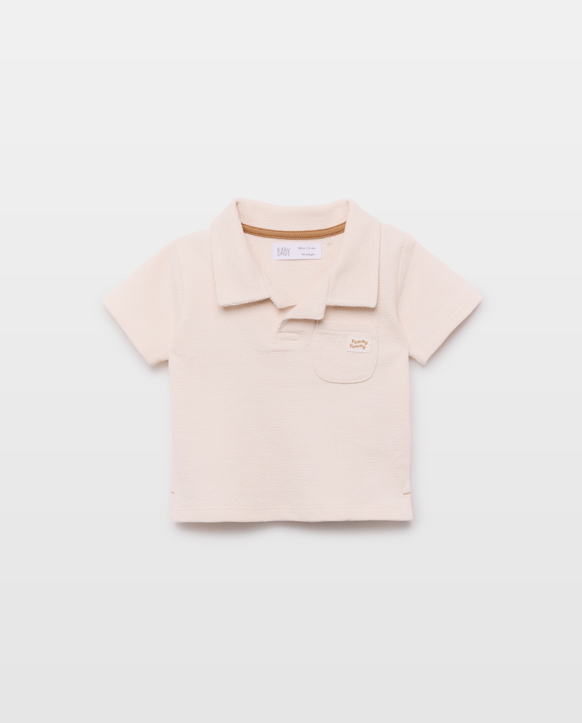 Polo para bebé de manga corta y rizo - Baby El Corte Inglés - 120 Crudo 120 Crudo-1