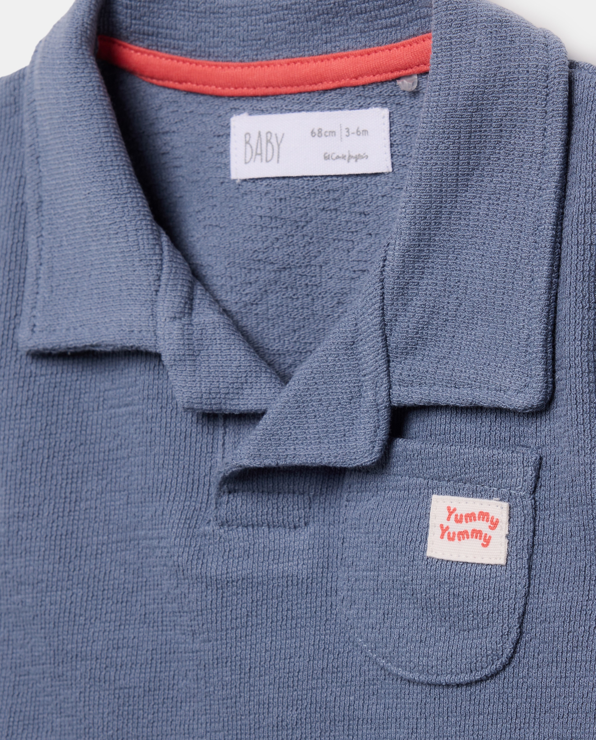 Polo de Manga Curta e Tecido Turco de Bebé Baby El Corte Inglés 471 Índigo-3