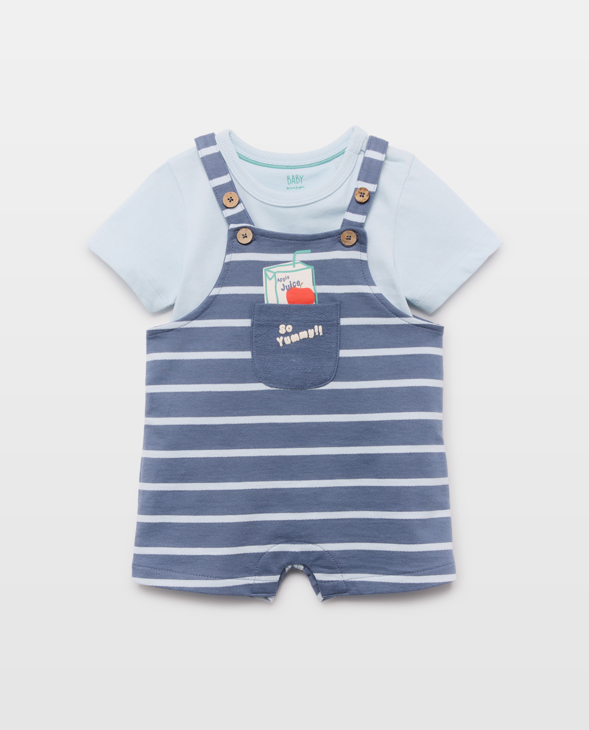 Imagem 0 de Conjunto de 2 Peças para Bebé: Jardineiras e T-shirt