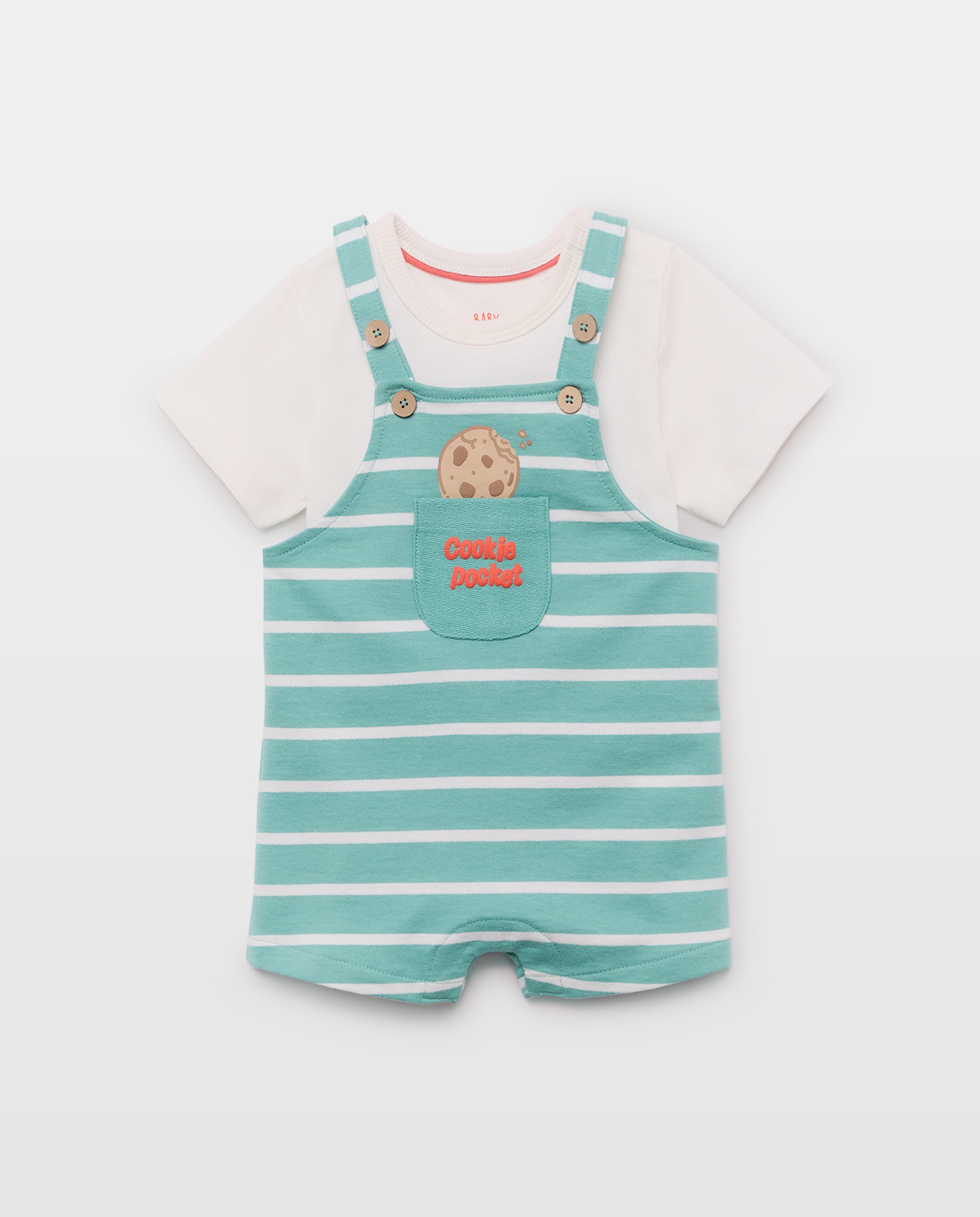 Imagem 0 de Conjunto de 2 Peças para Bebé: Jardineiras e T-shirt