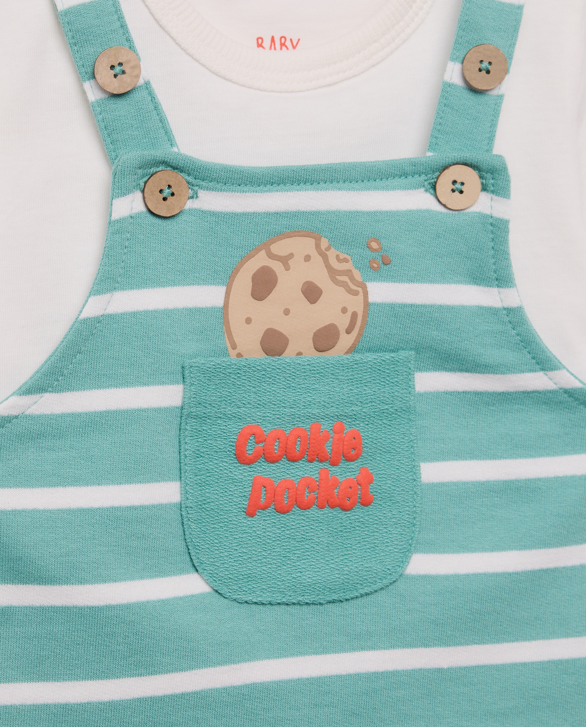 Conjunto de 2 Peças para Bebé: Jardineiras e T-shirt Baby El Corte Inglés Verde-4