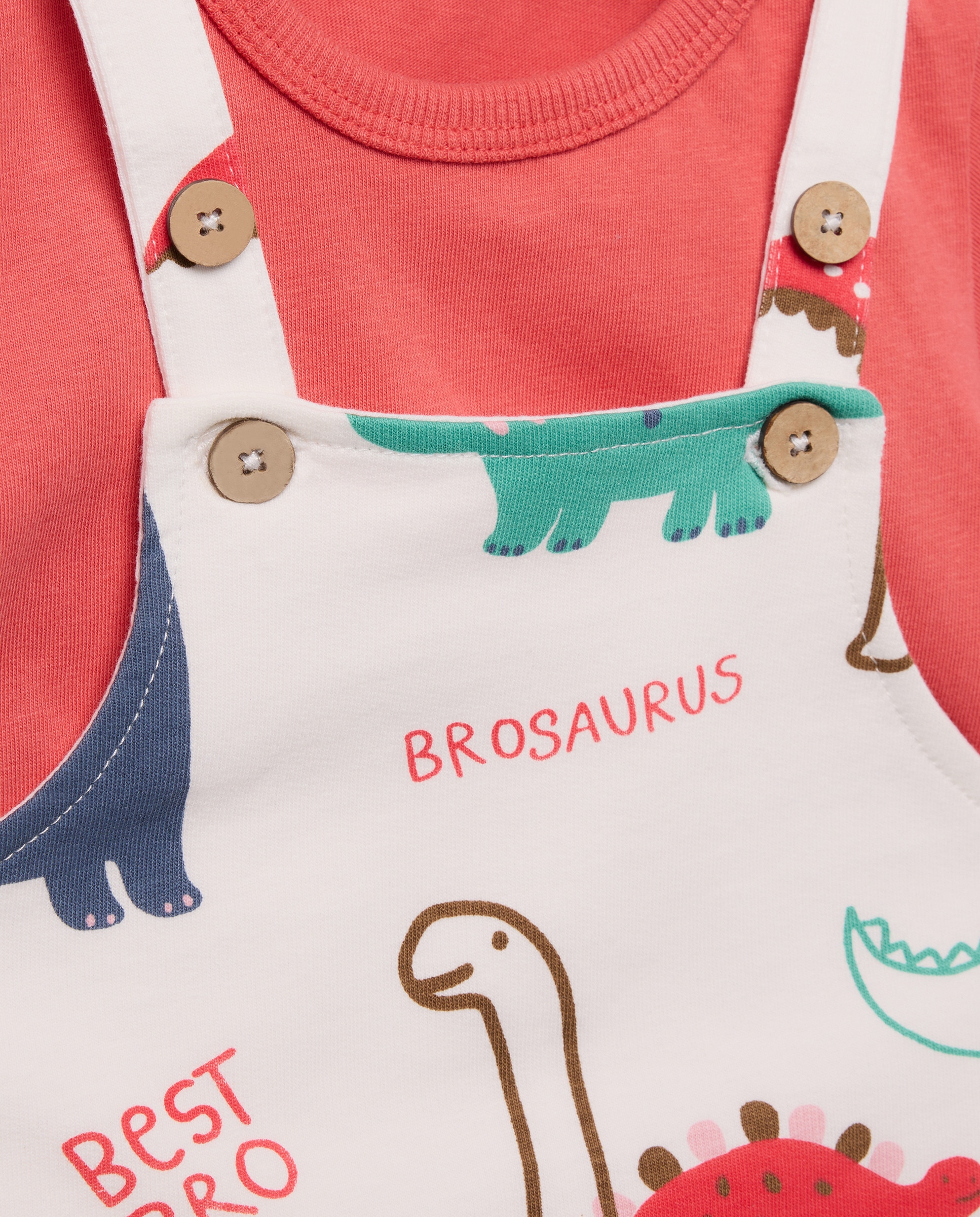 Conjunto para Bebé de 2 Peças: Jardineiras e T-shirt Estampada Baby El Corte Inglés 120 Cru-4