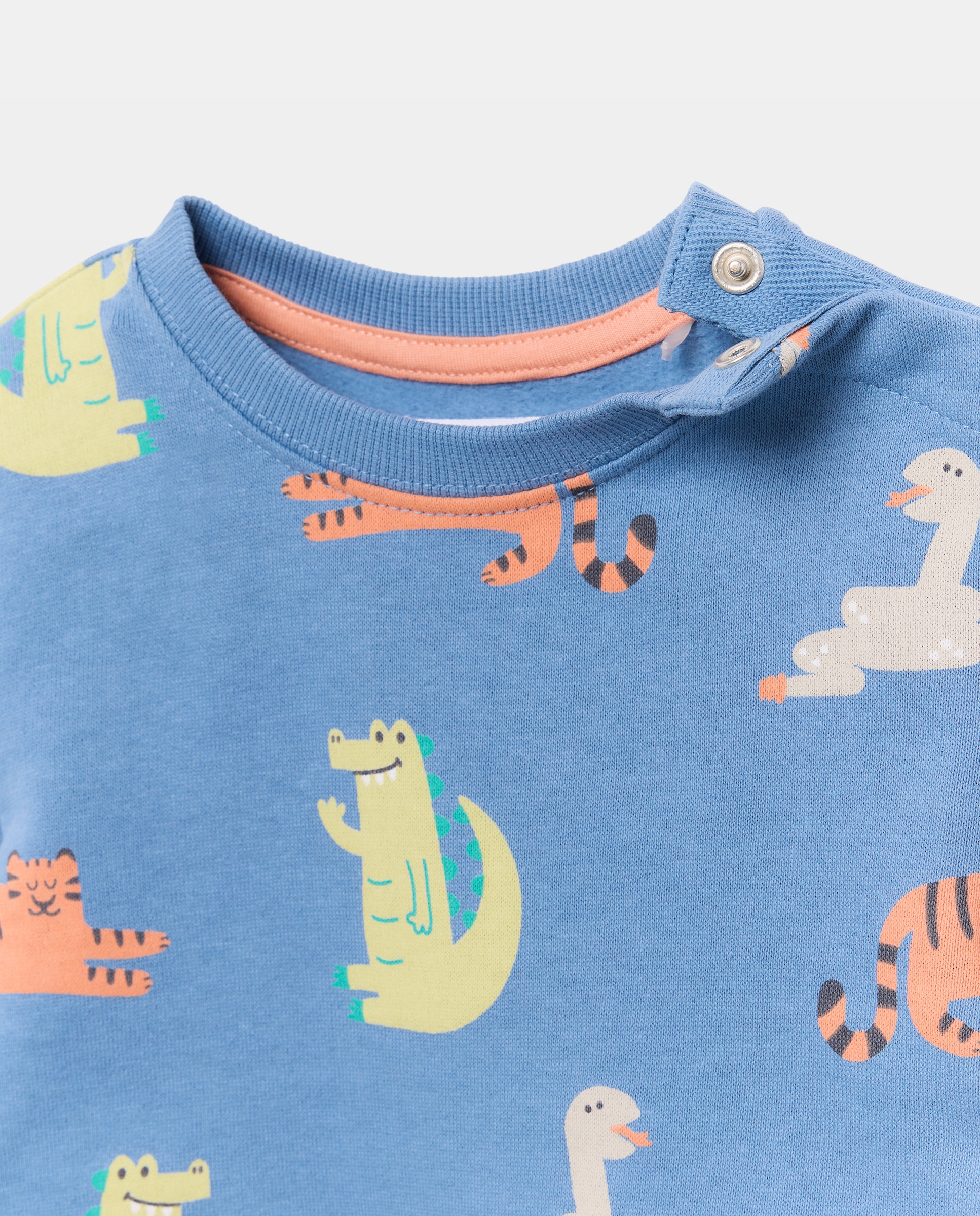 Conjunto Comprido de 2 Peças de Bebé com Sweatshirt Fechada e Calças de Felpa Baby El Corte Inglés 400 Azul-4