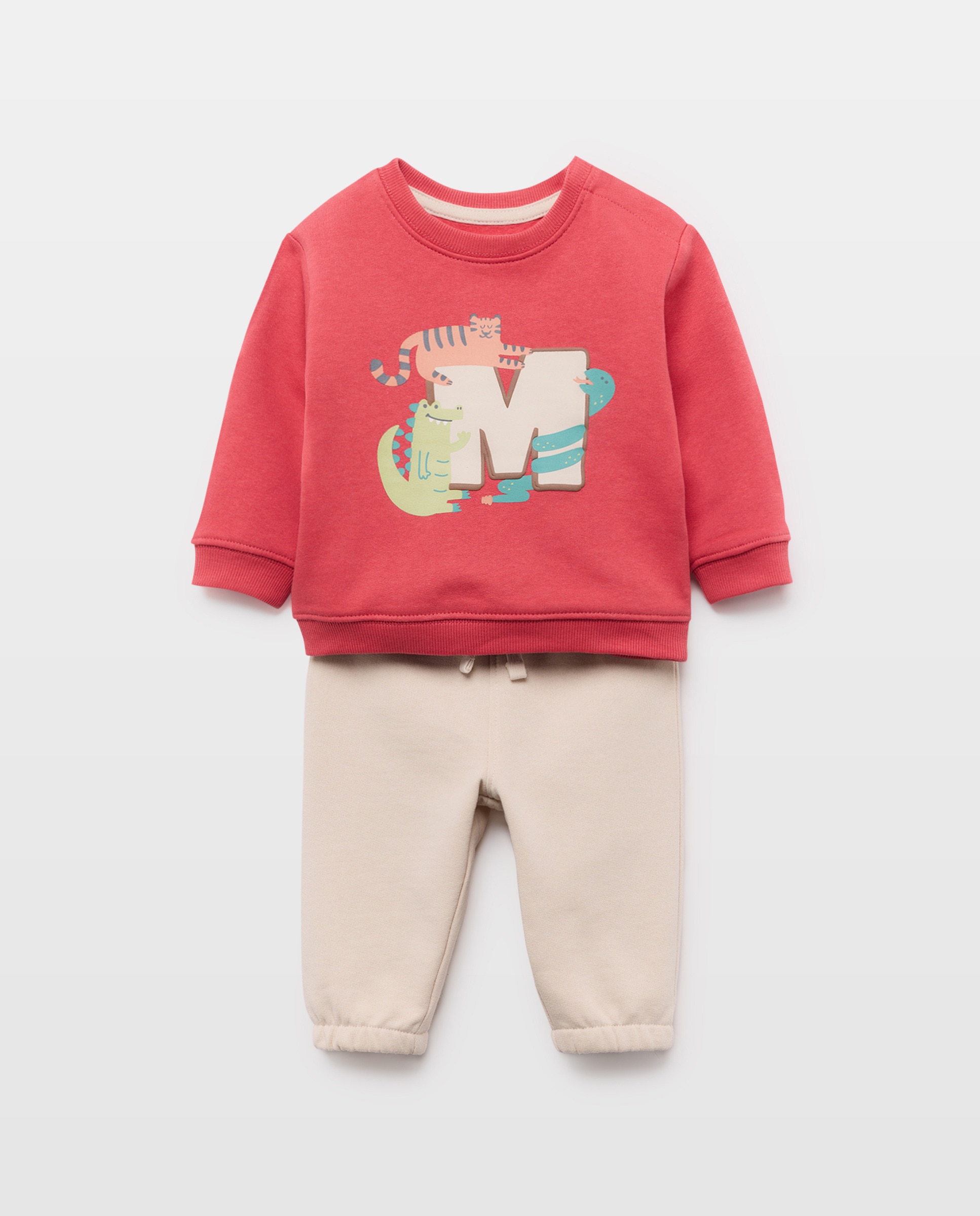 Imagem 0 de Conjunto Comprido de 2 Peças de Bebé com Sweatshirt Fechada e Calças de Felpa
