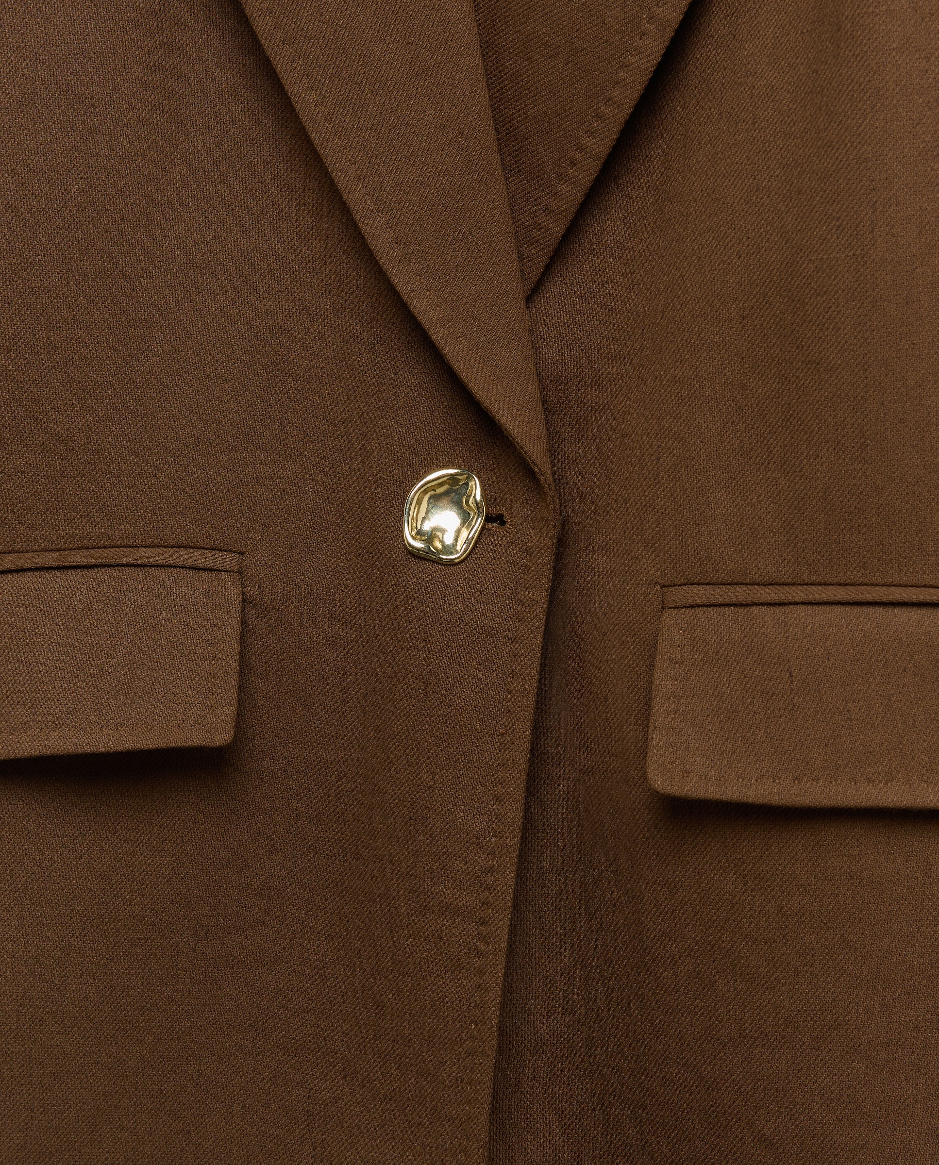 Blazer de Linho com Aba Castanho-7