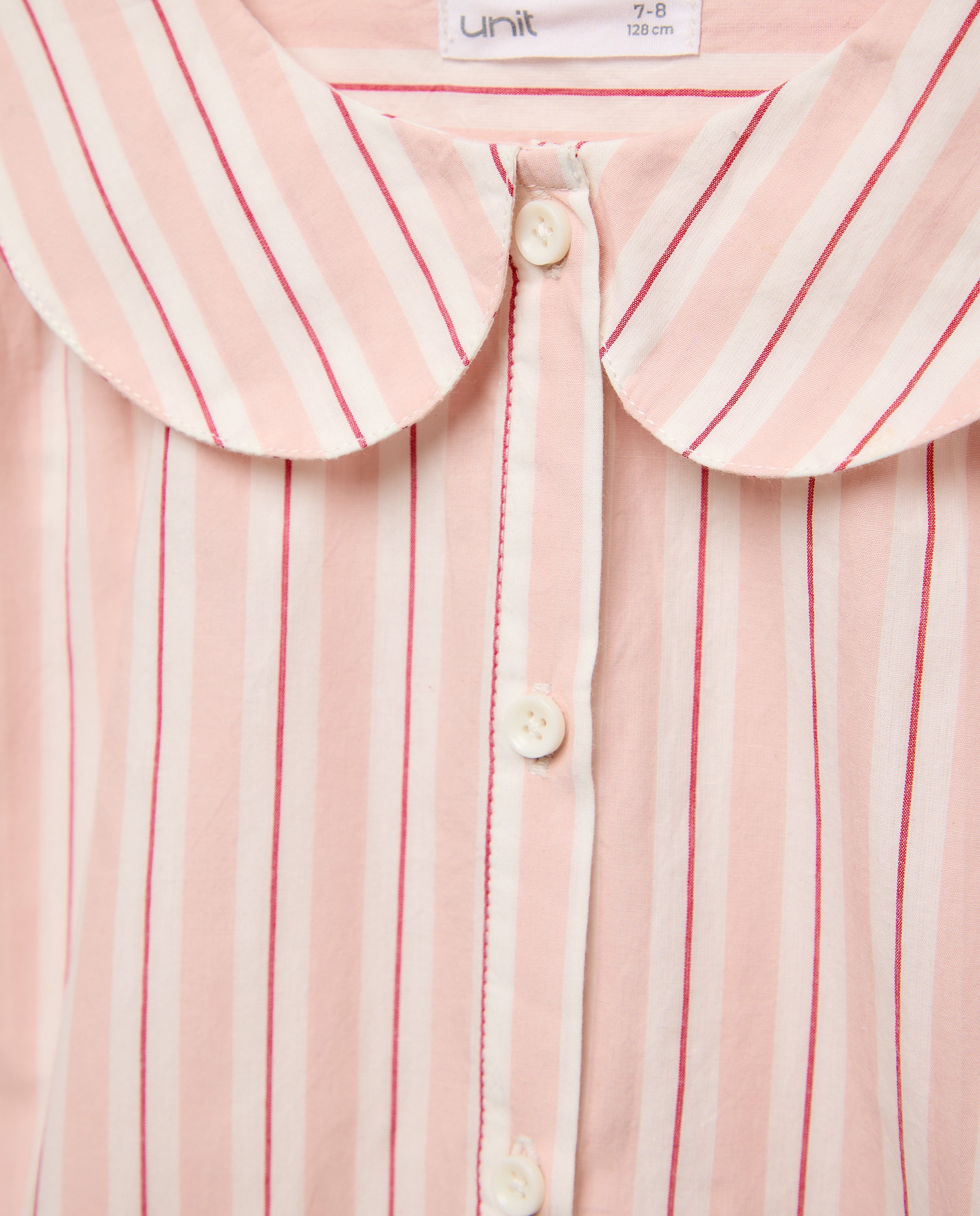 Blusa niña cuello frill 240 Fucsia-3