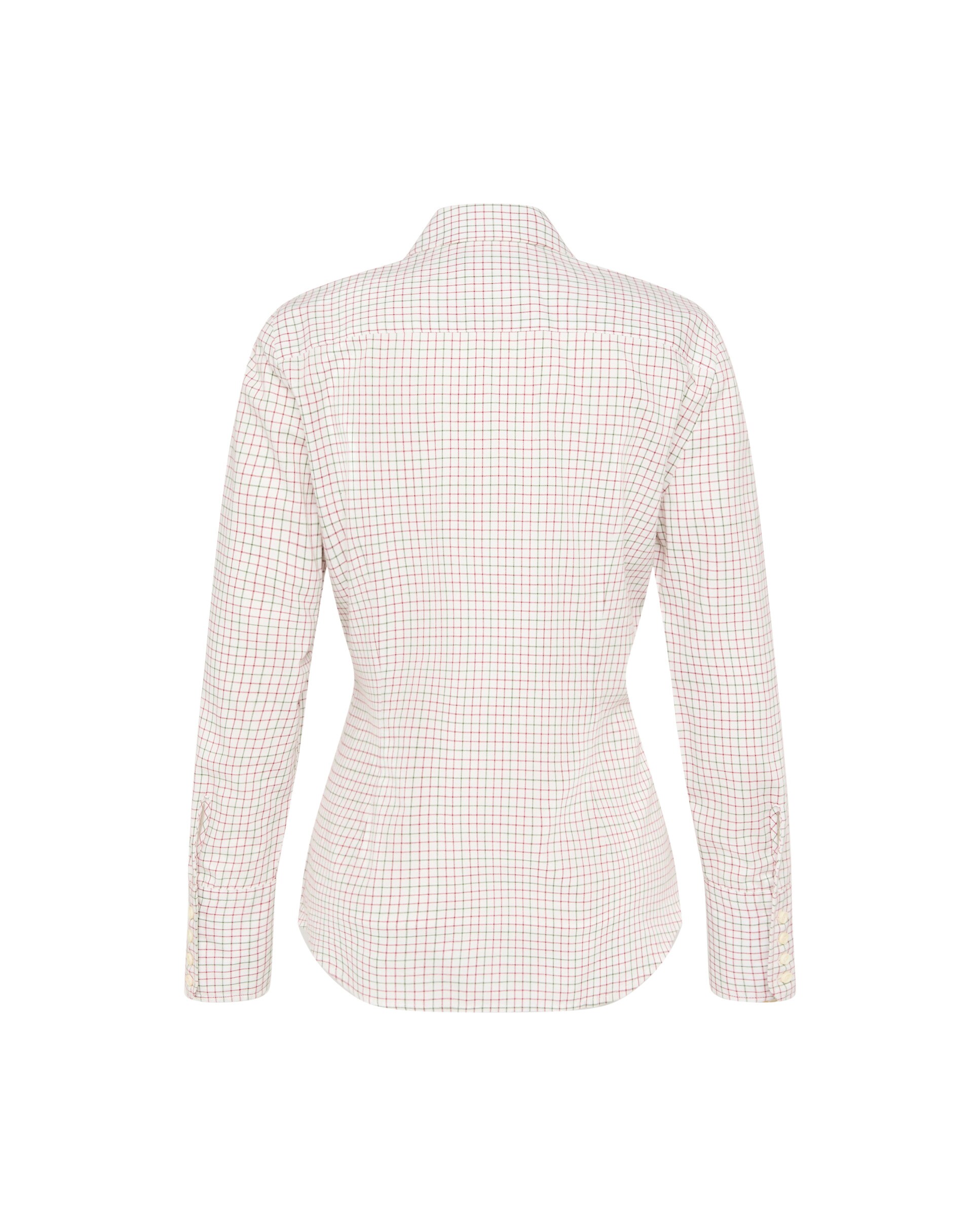 Camisa aos quadrados de mulher Verde-6