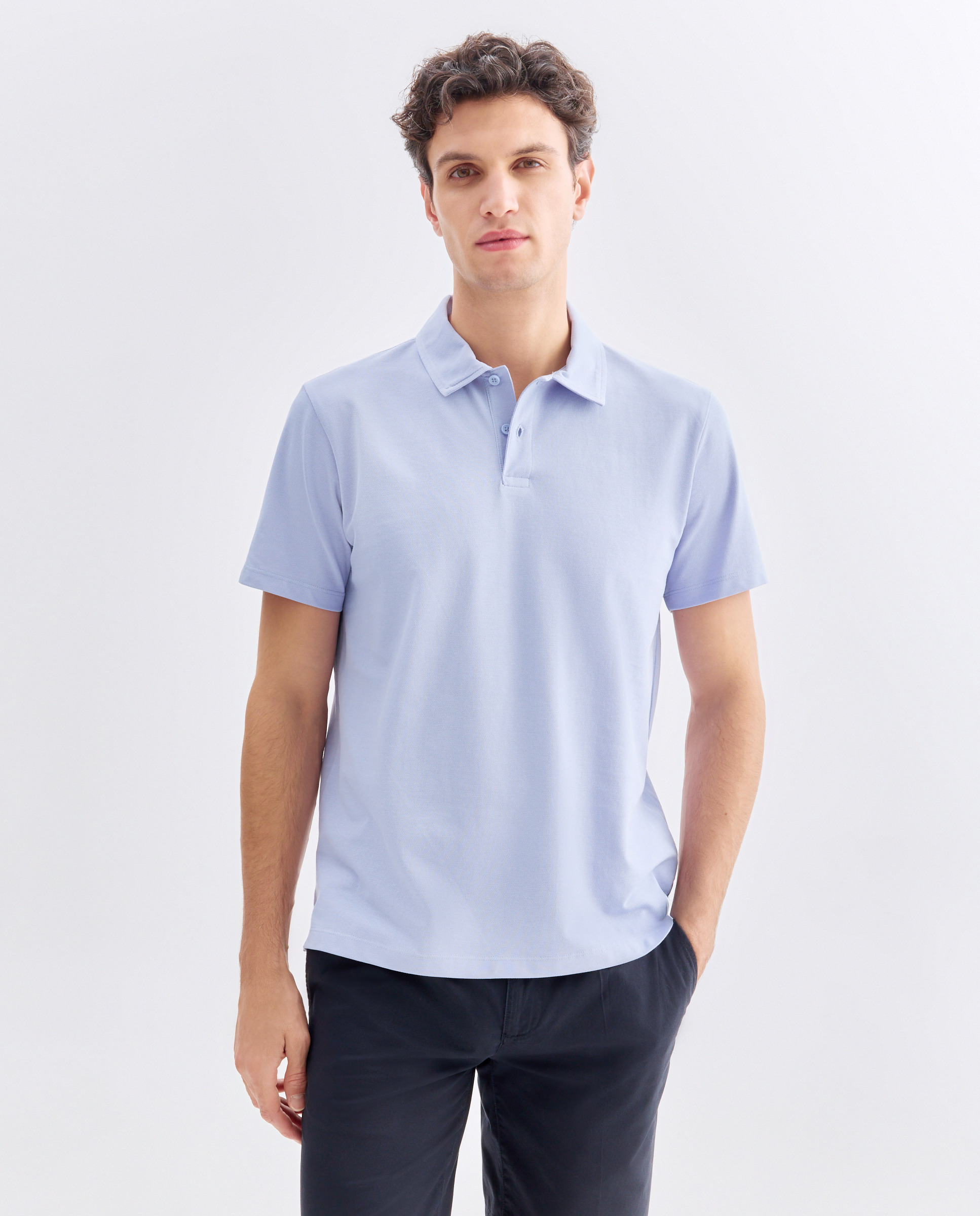 Imagen 0 de Polo manga corta piqué efecto lavado
