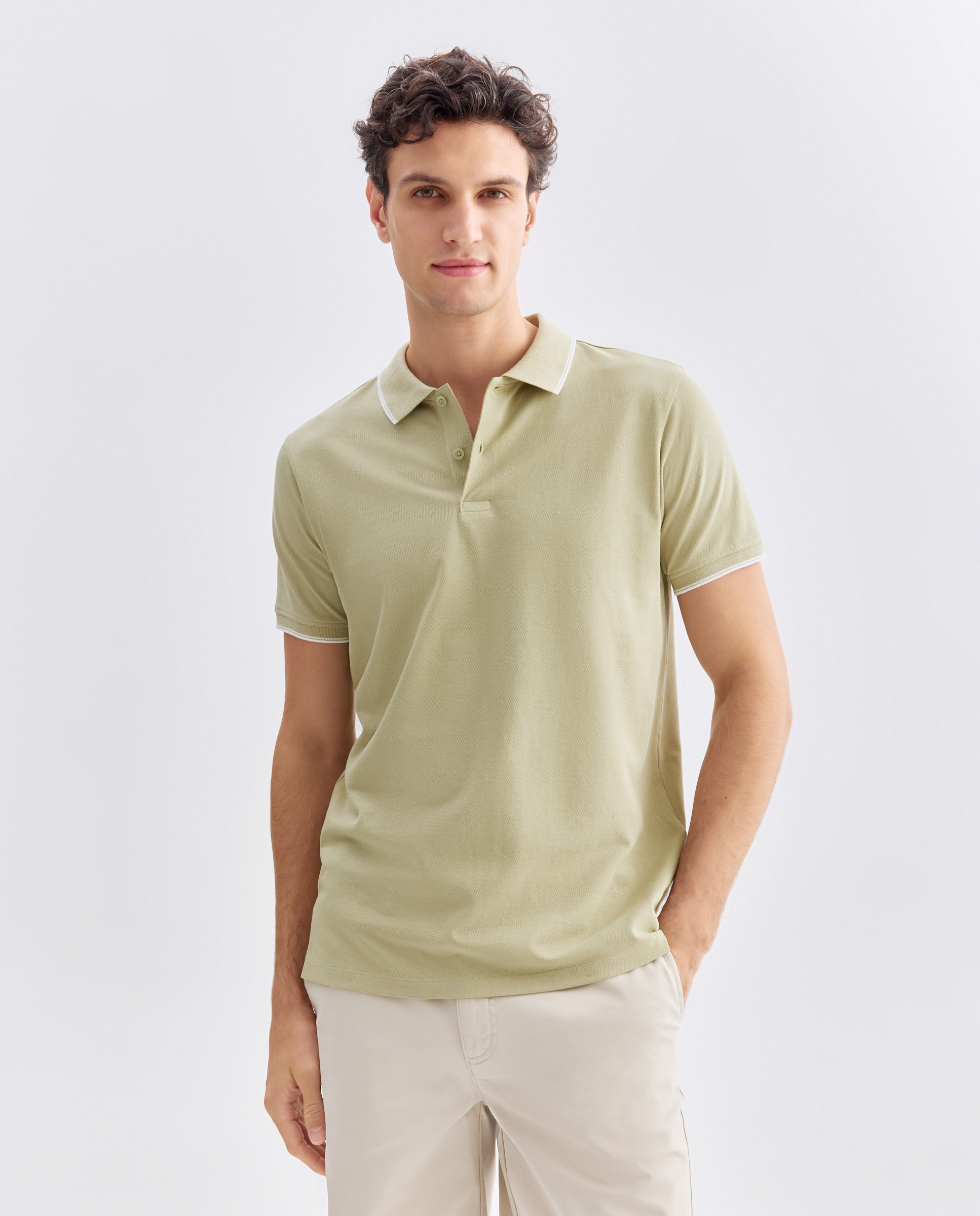 Imagen 0 de Polo de hombre manga corta raya color