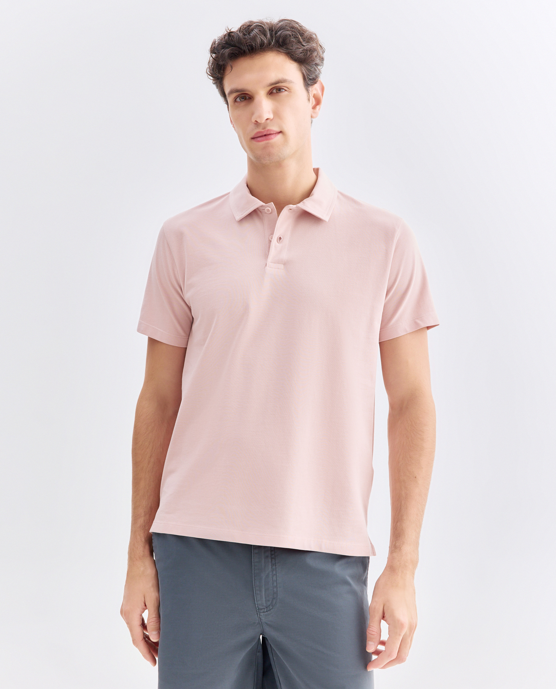 Imagen 0 de Polo manga corta piqué efecto lavado