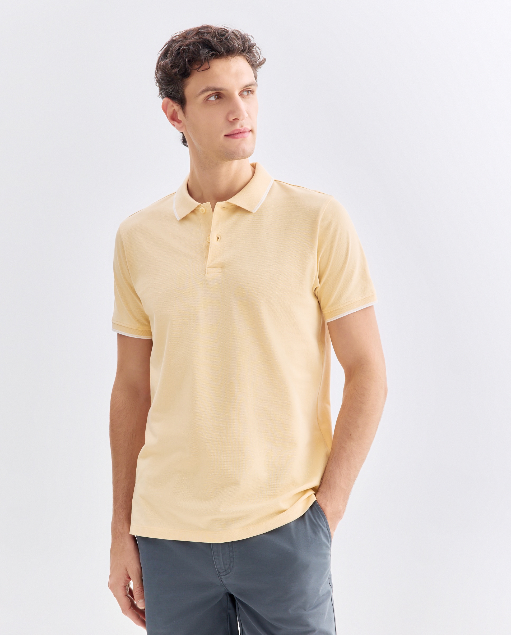 Imagen 0 de Polo de hombre manga corta raya color