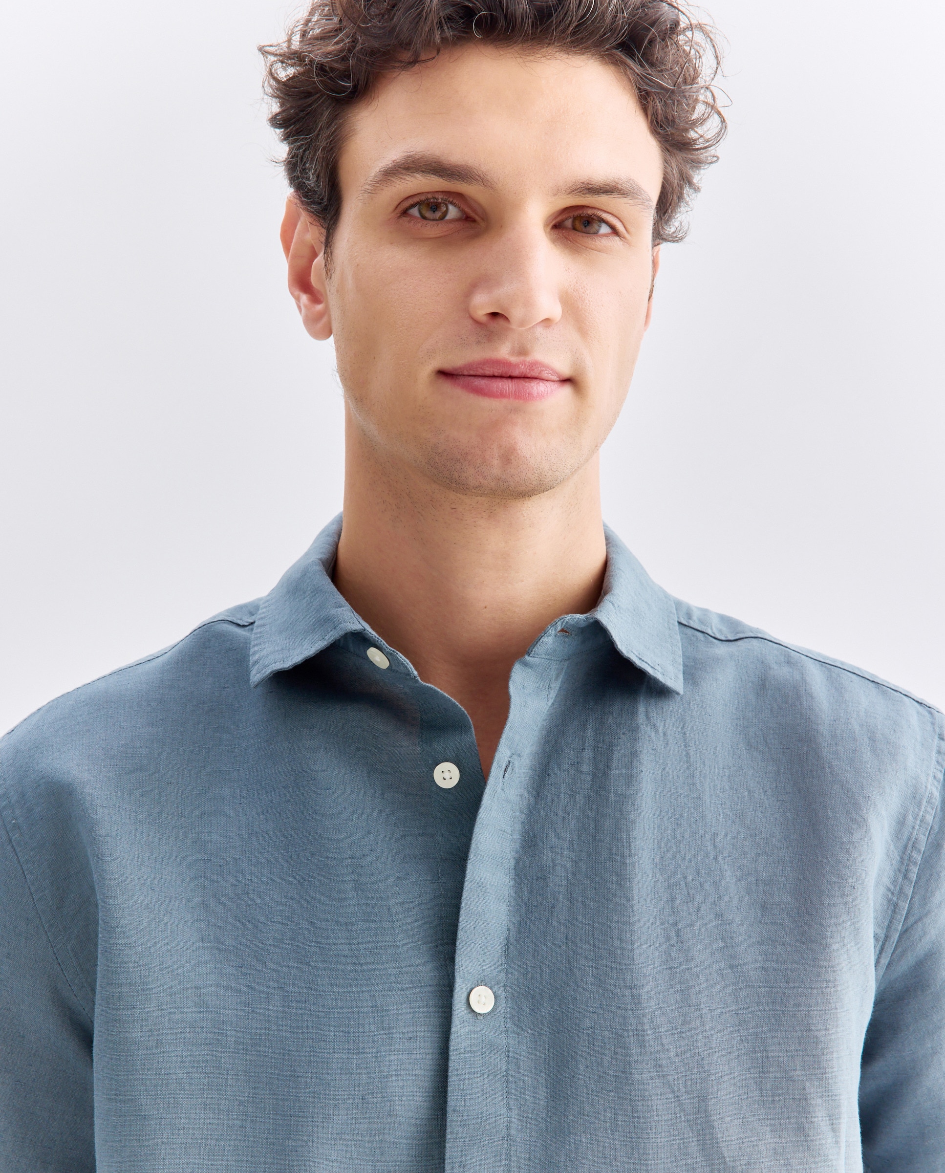 Imagen 0 de Camisa sport manga corta hombre con lino