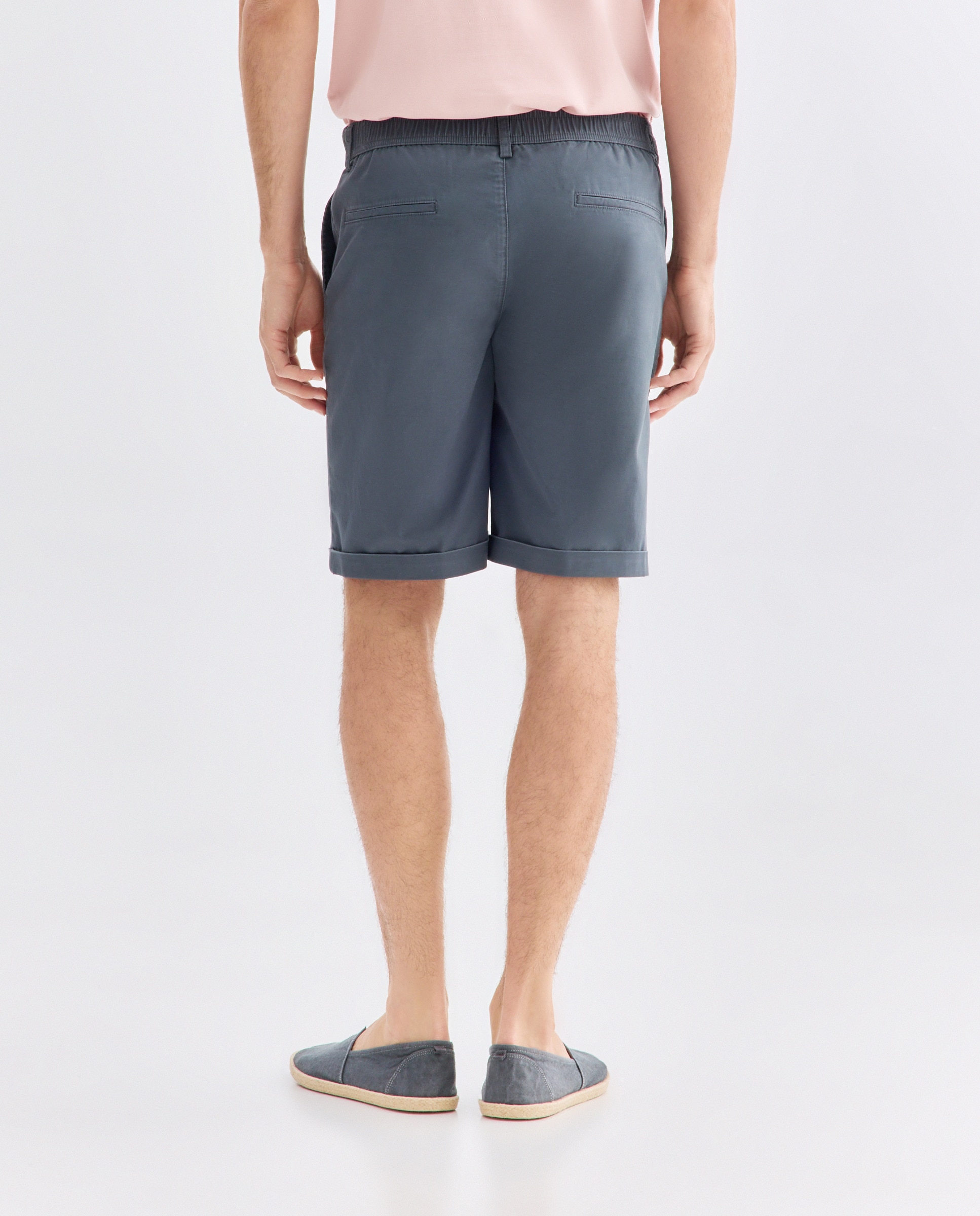 Bermuda hombre chino con goma 430 Azul oscuro-3