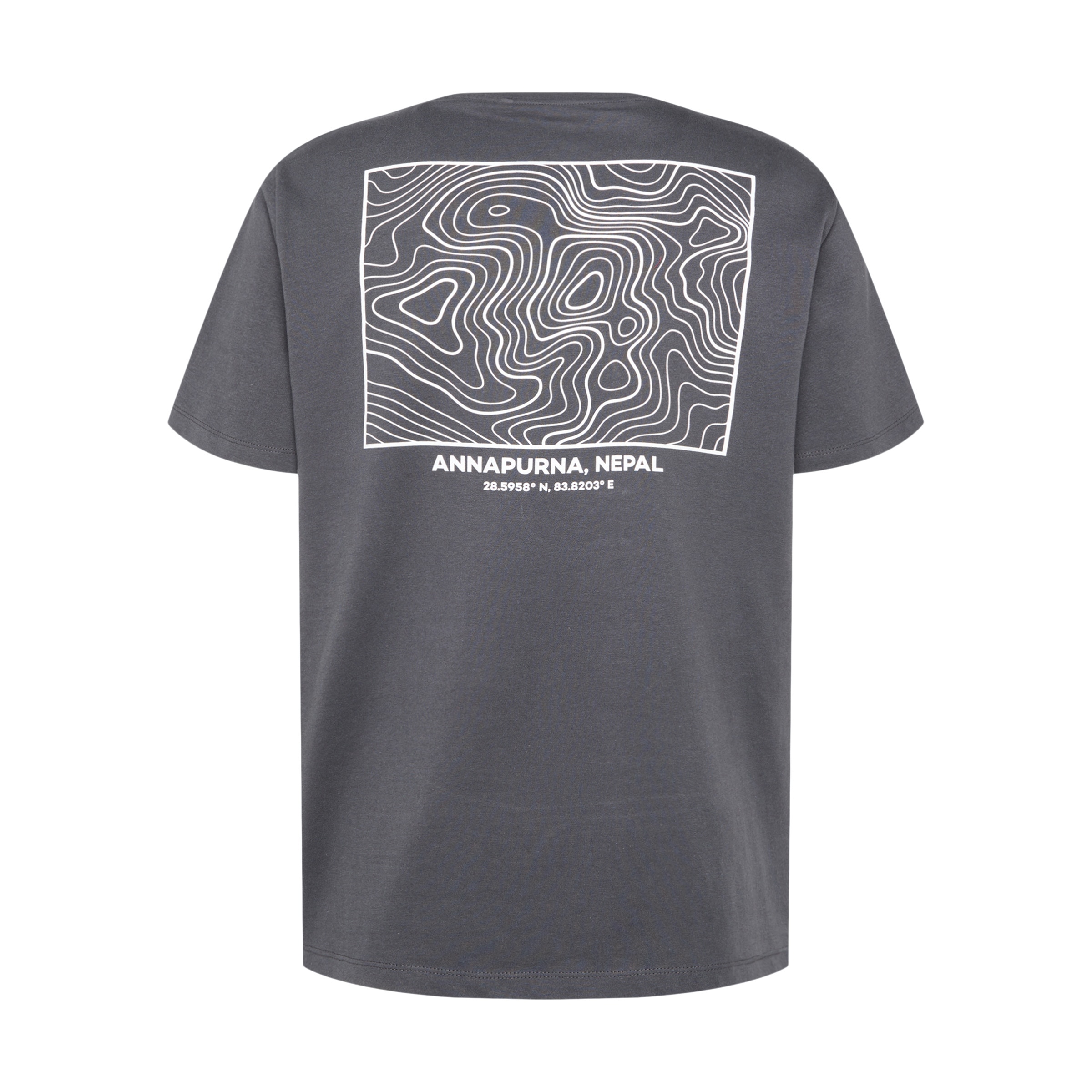 Camiseta Algodón Print Trasero Plomo-5