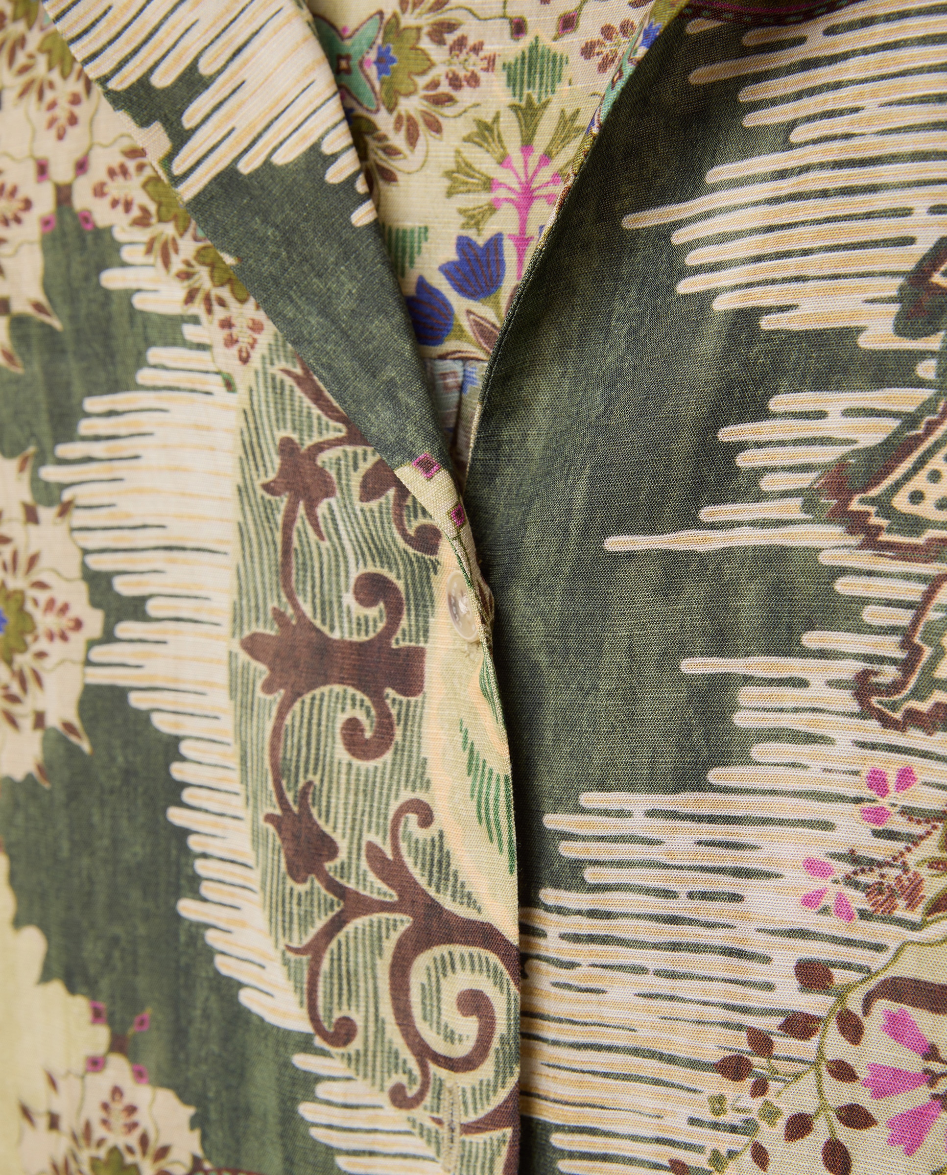 Camisa de Linho sem Mangas Verde-5