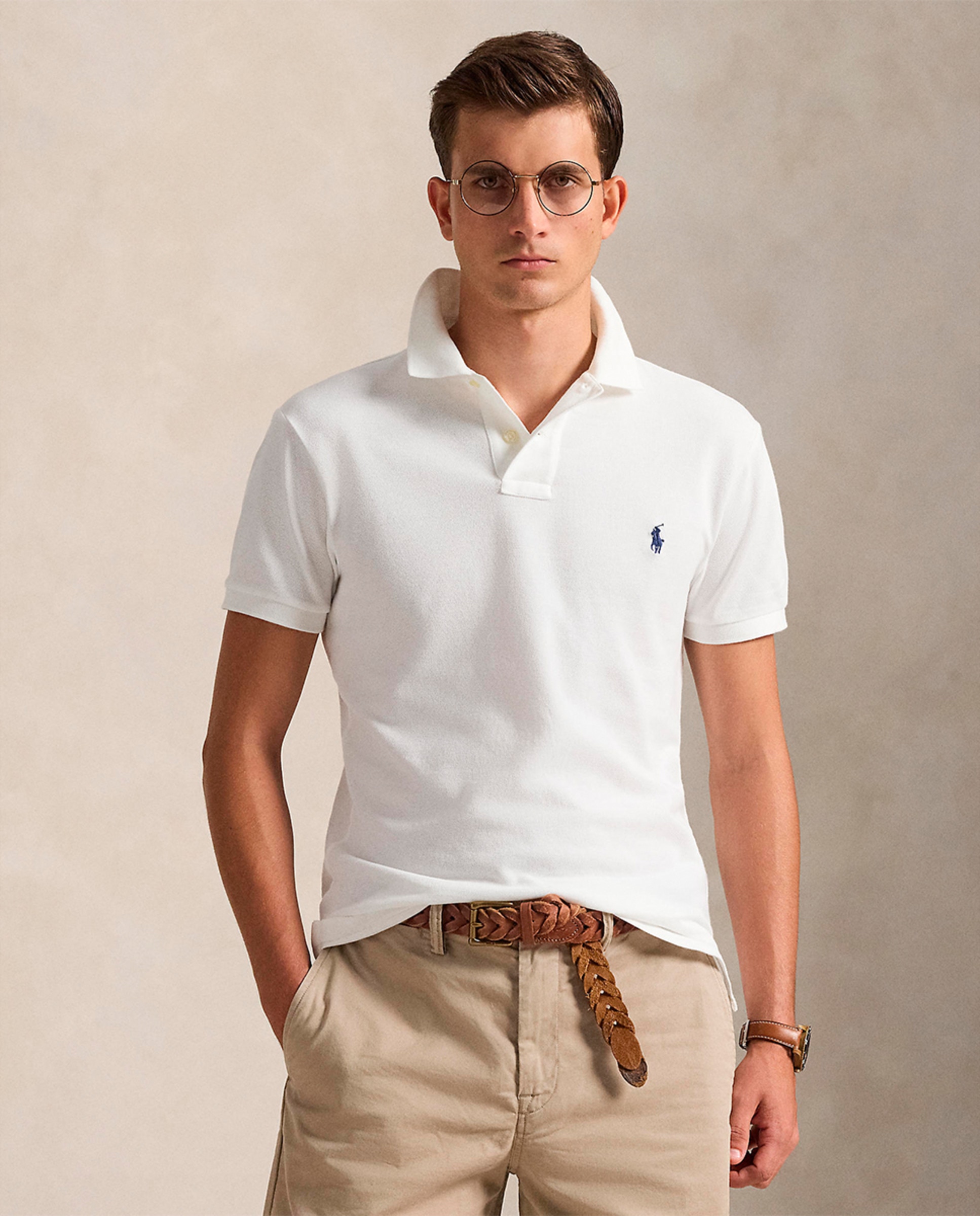 Polo Piqué Regular Fit Branco-1