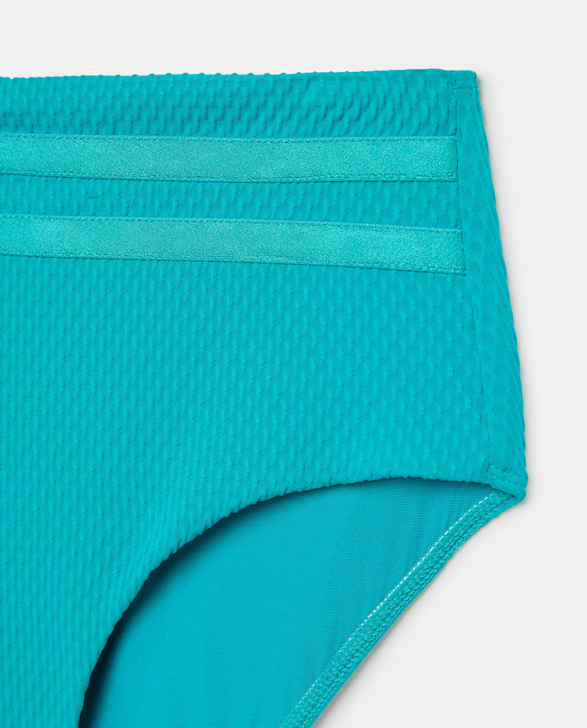 Cueca de Biquíni com Cintura Subida 582 Verde Água-5