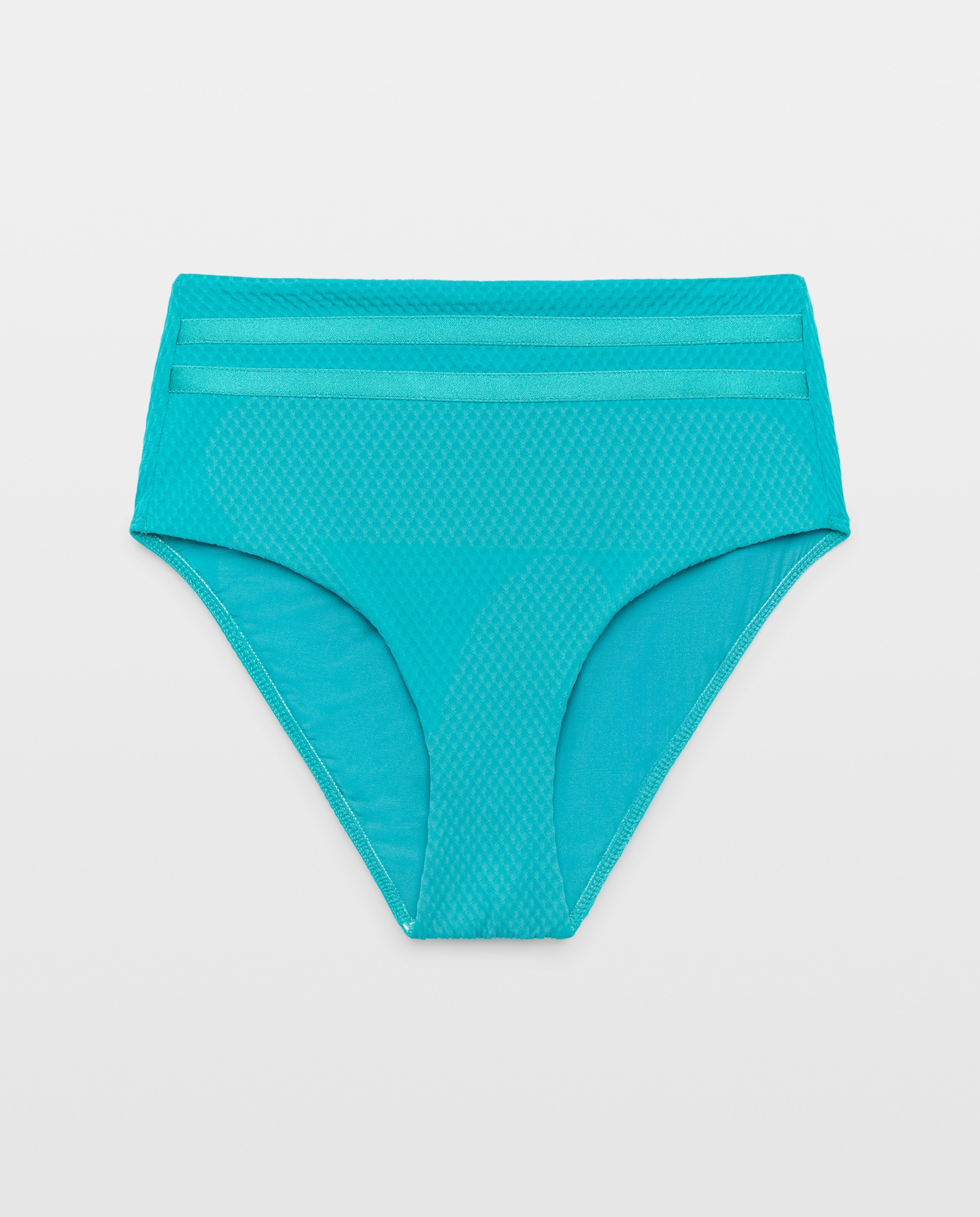 Cueca de Biquíni com Cintura Subida 582 Verde Água-4