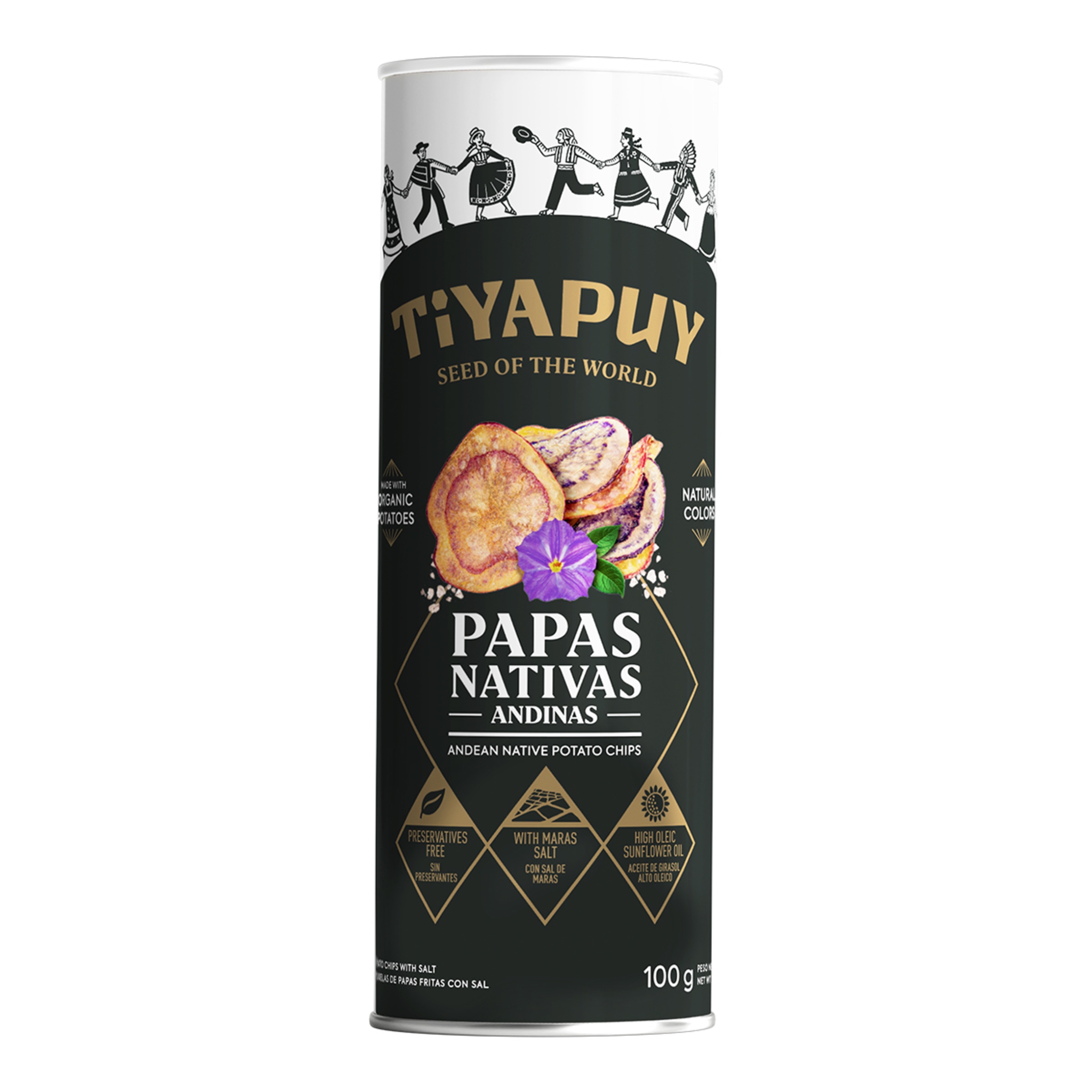 Imagen 0 de Hojuelas de papas nativas fritas con sal de Maras Tiyapuy