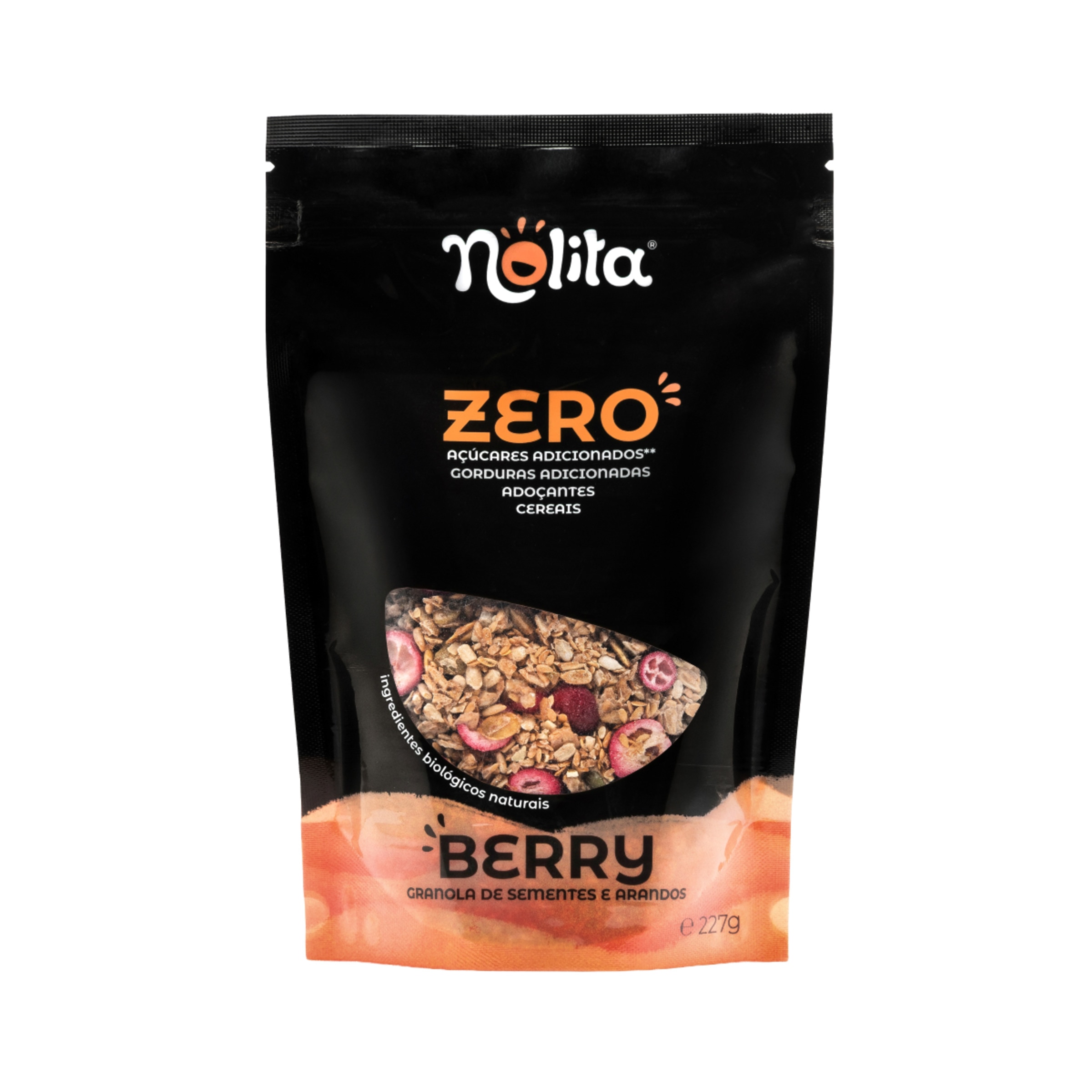Granola Bio Berry sem Açúcar embalagem 227 g