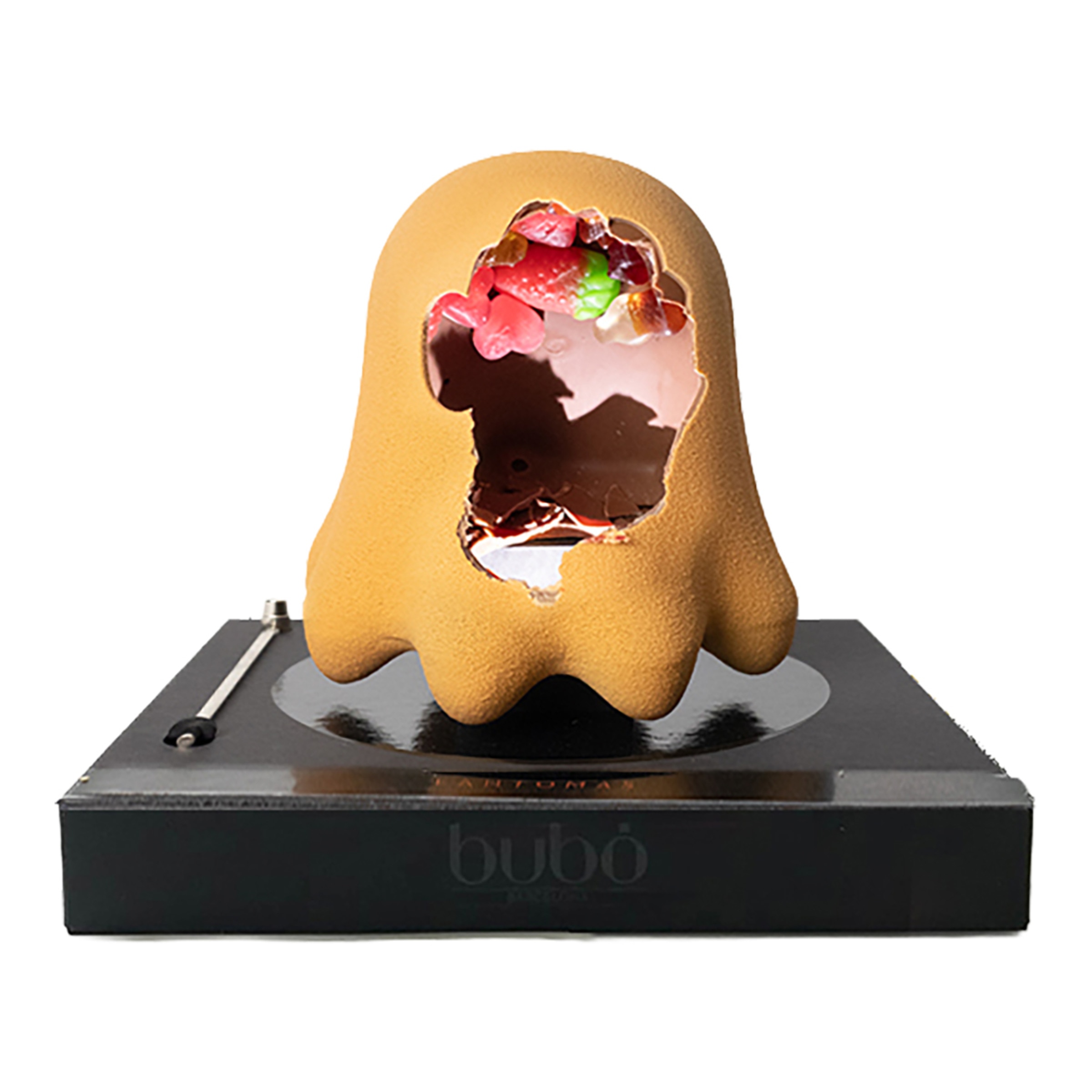 Imagen 2 de Figura de chocolate con leche fantasma naranja Bubo