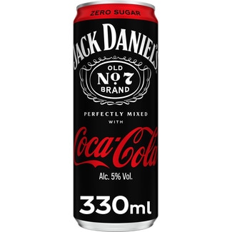 Whiskey combinado cola zero sin azucar lata 33 cl - Jack Daniel's