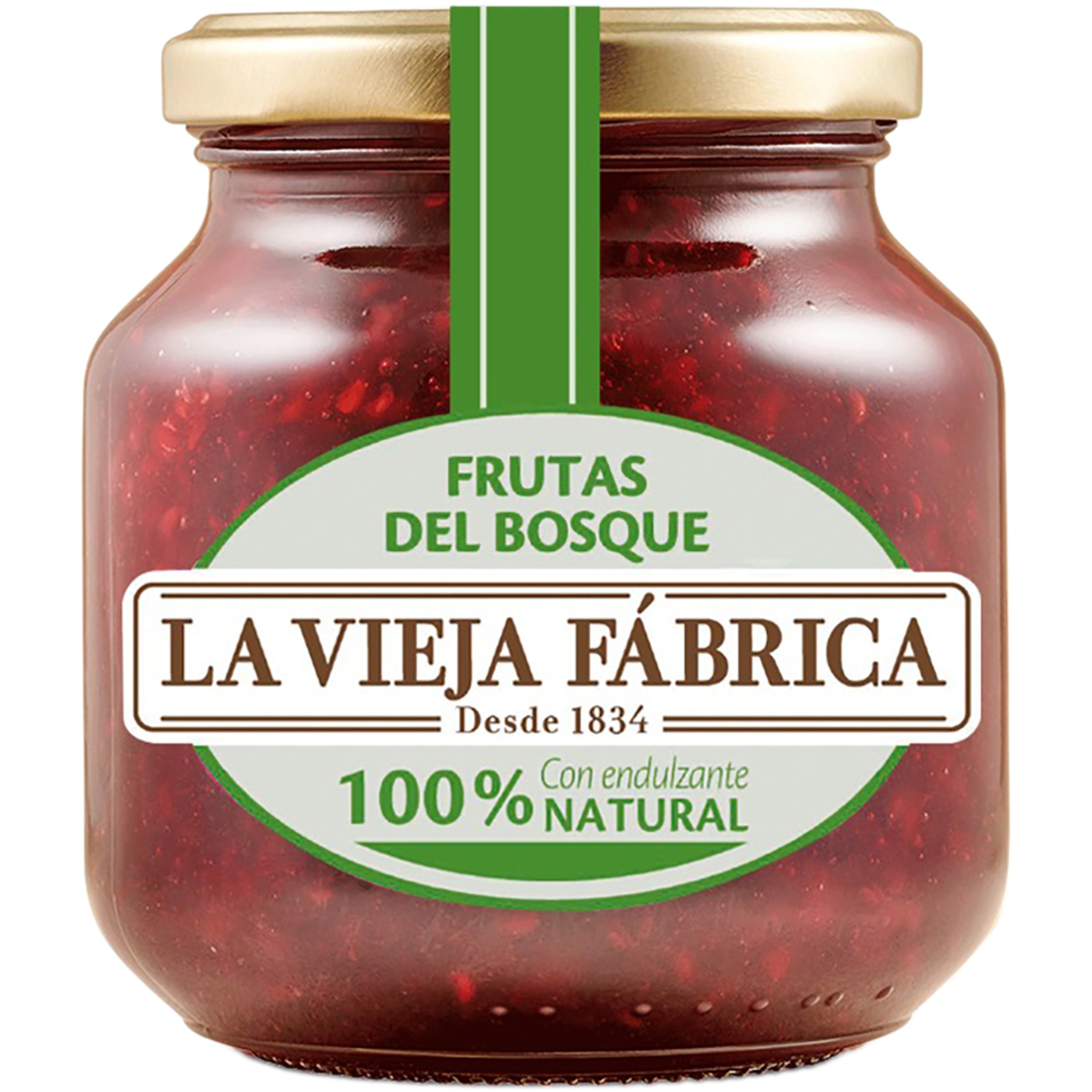 Cero mermelada de frutas del bosque 100% natural con endulzante frasco 280 g
