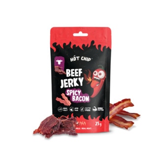 Beef Jerky Chilli Bacon embalagem 25 g - Hot Chip