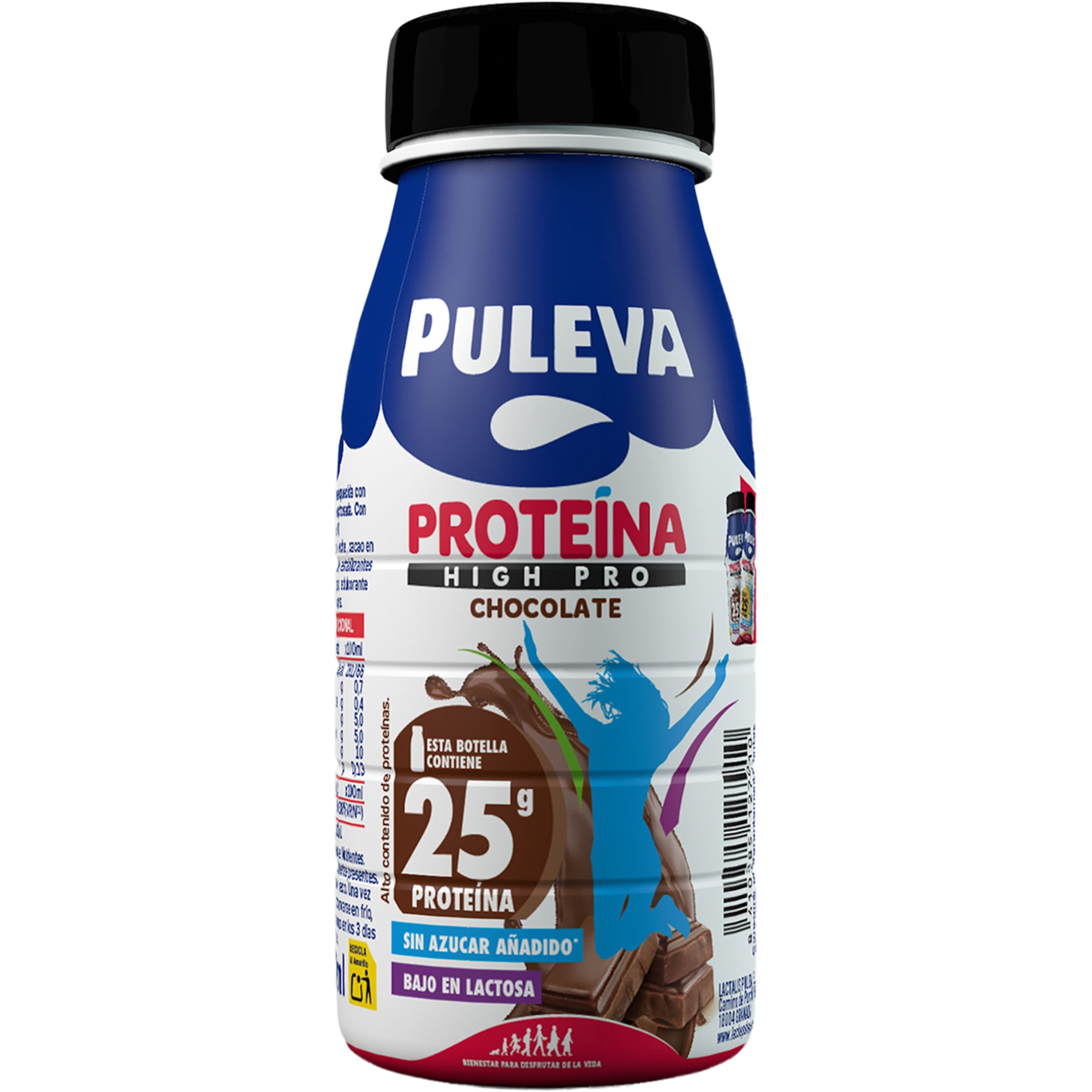 Proteína batido sabor chocolate sin azúcar añadido y bajo en lactosa botella 250 ml