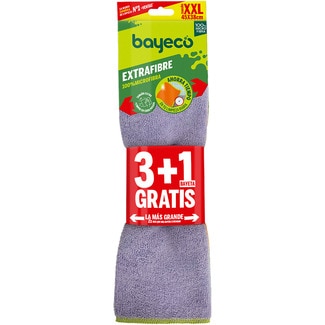 bayeta microfibra extrafibre XXL blister 3 unidades + 1 unidad gratis - Bayeco