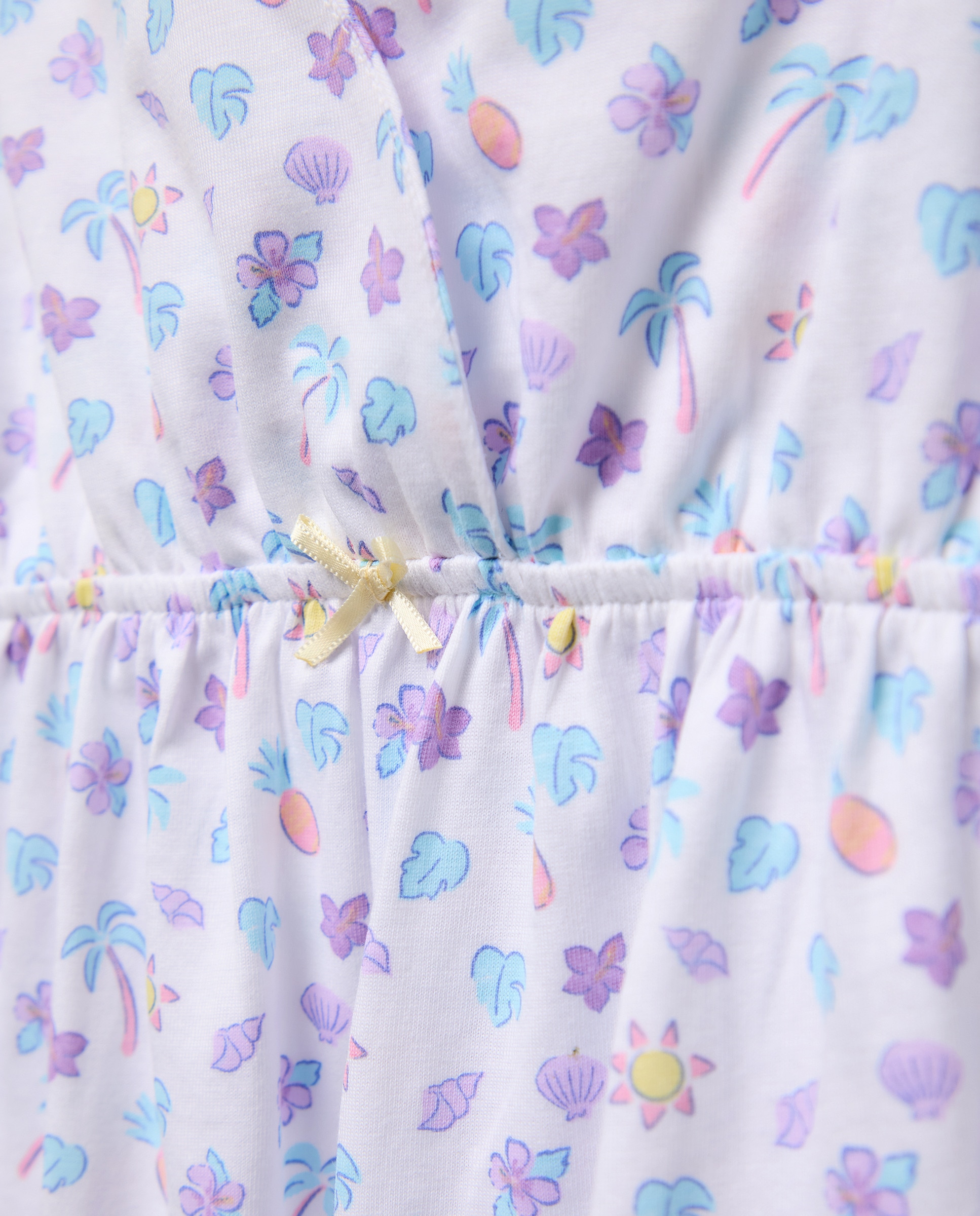 Camisa de Dormir Estampada Branco-marfim-4