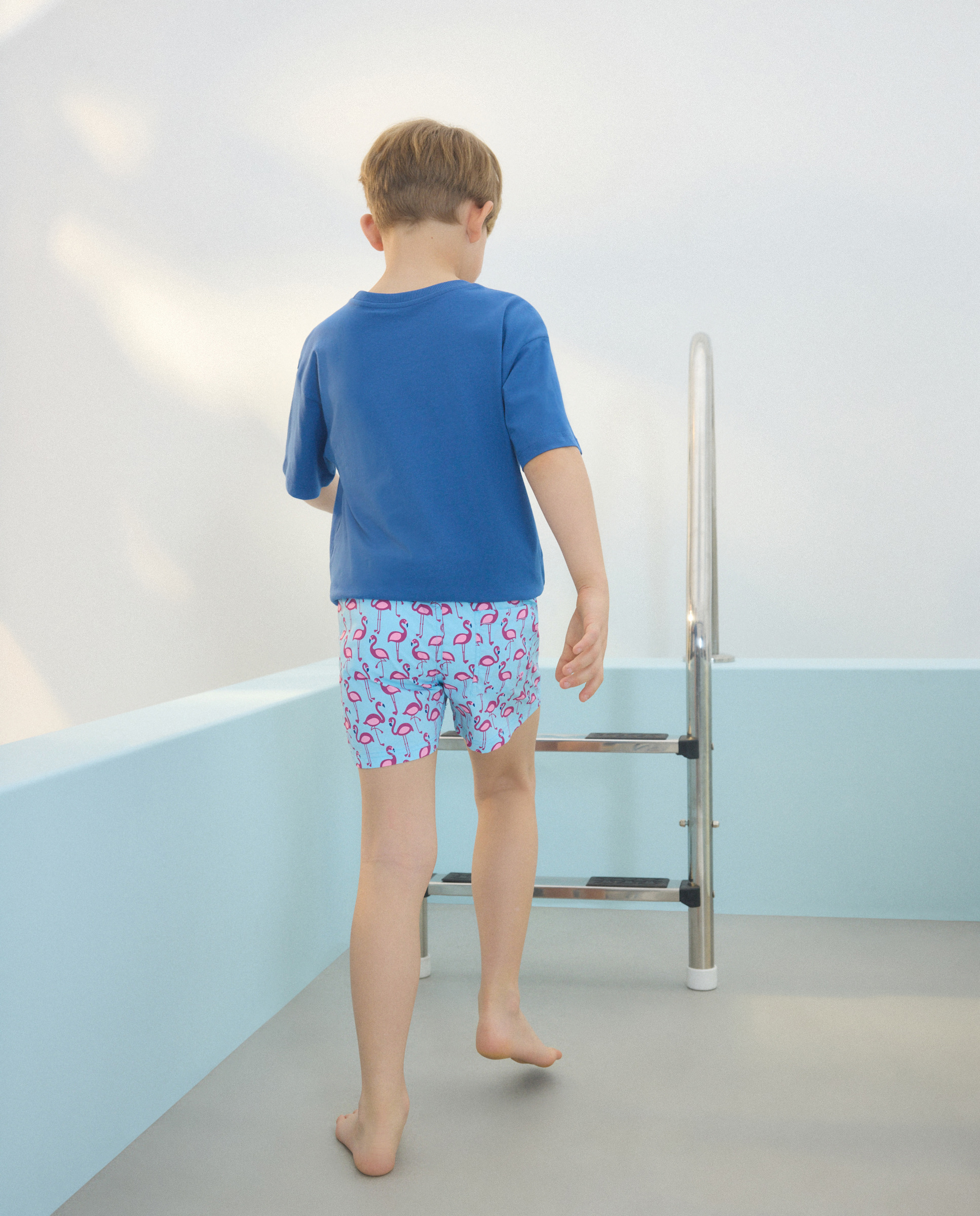 Bermudas às Cores com Flamingos Kids El Corte Inglés Verde-3