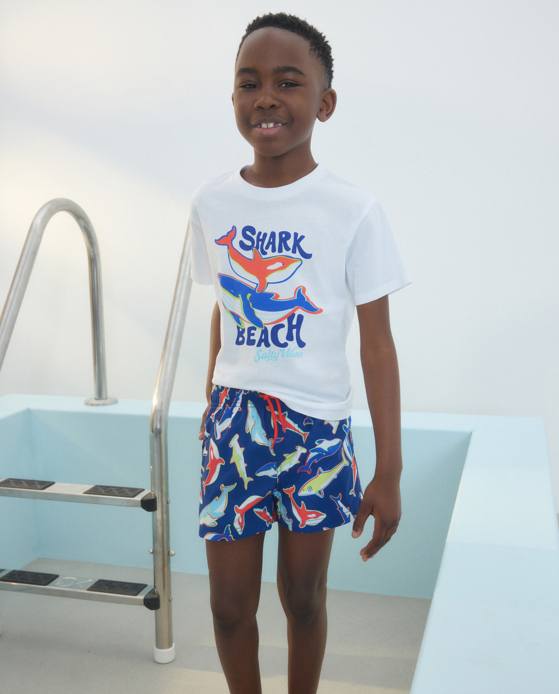 Imagem 0 de Calções de Banho de Algodão Bordado