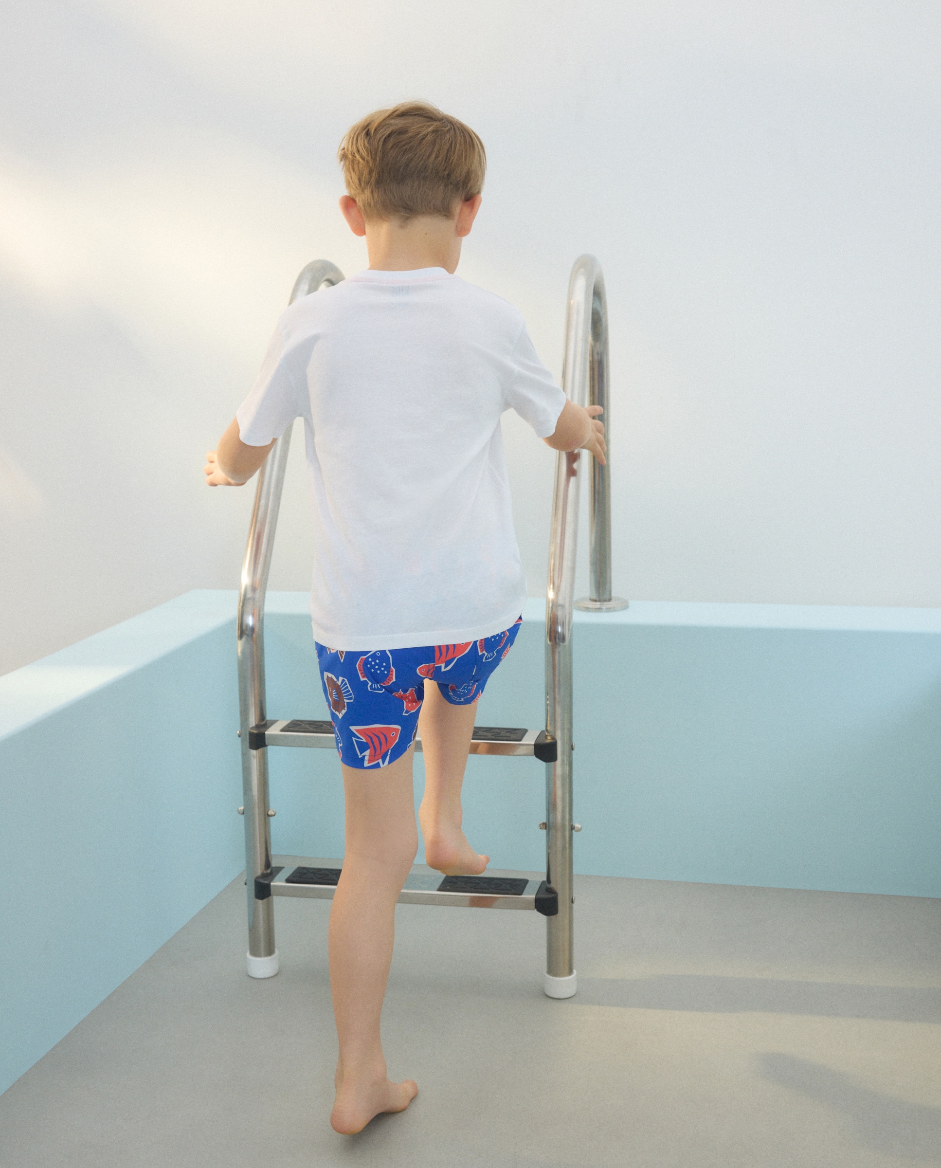 T-shirt de Algodão Joy Peixes de Perfil Branco-3