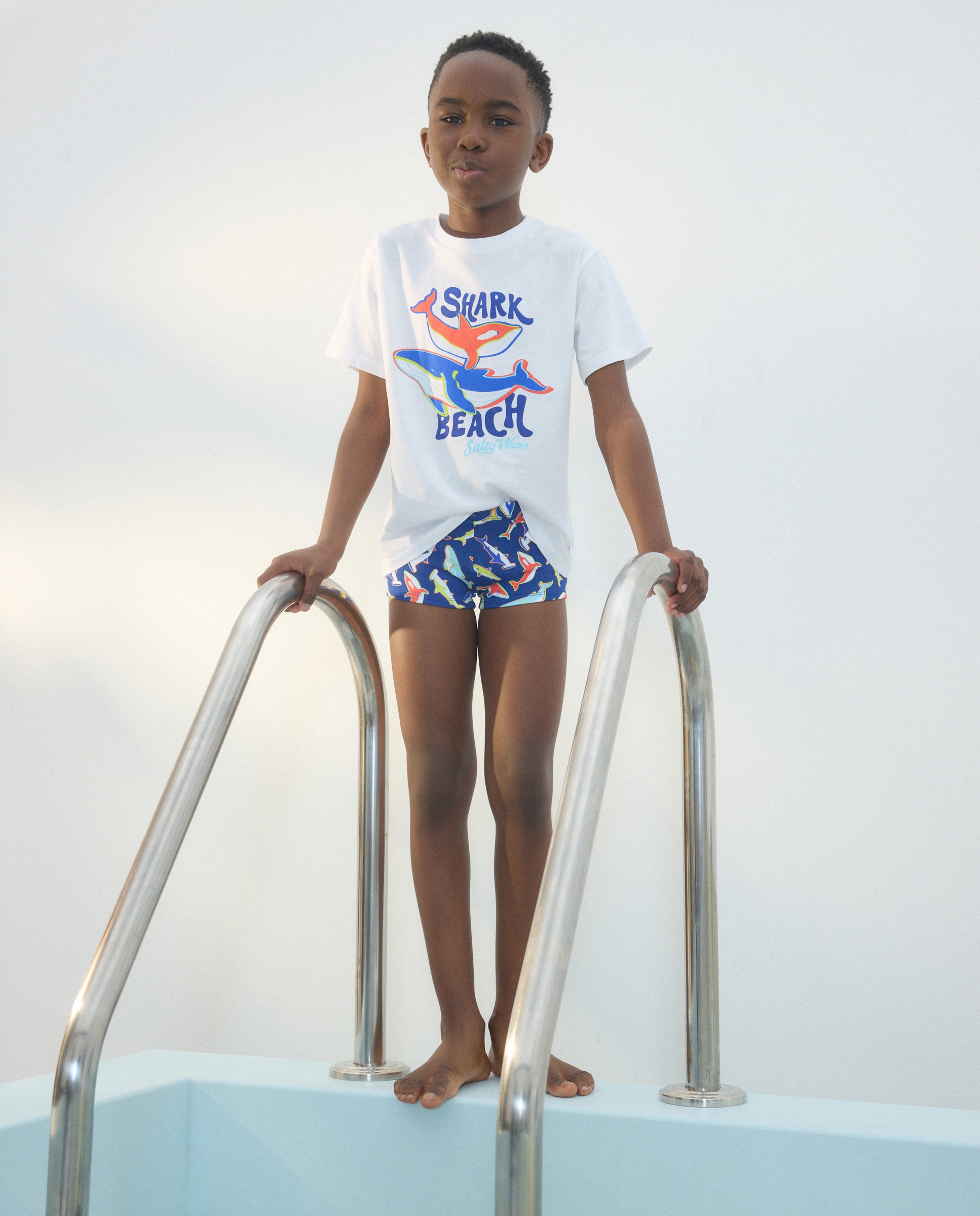 T-shirt de Algodão Joy Vários Tubarões Kids El Corte Inglés Branco-2