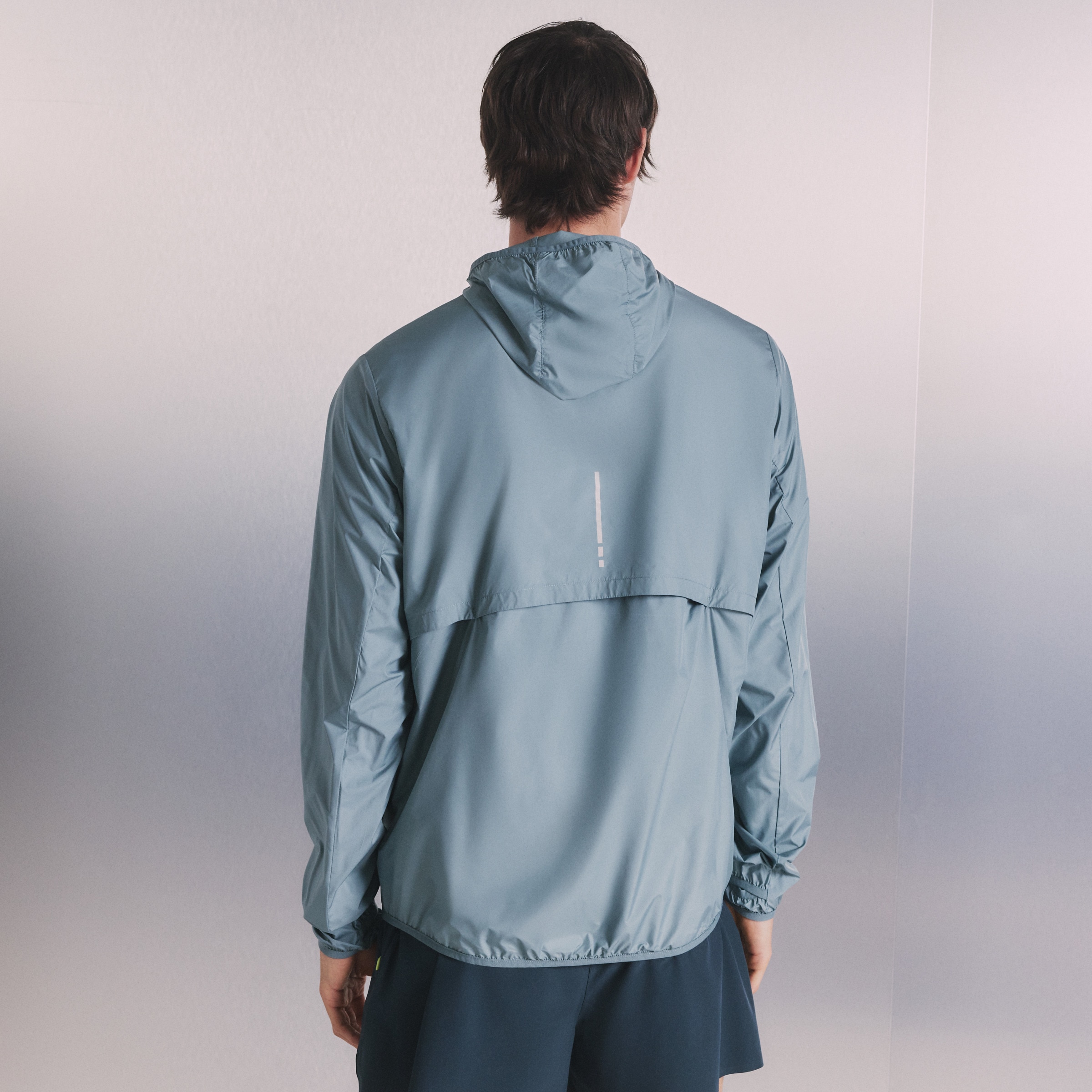 Corta-Vento de Running de Homem Verde-3