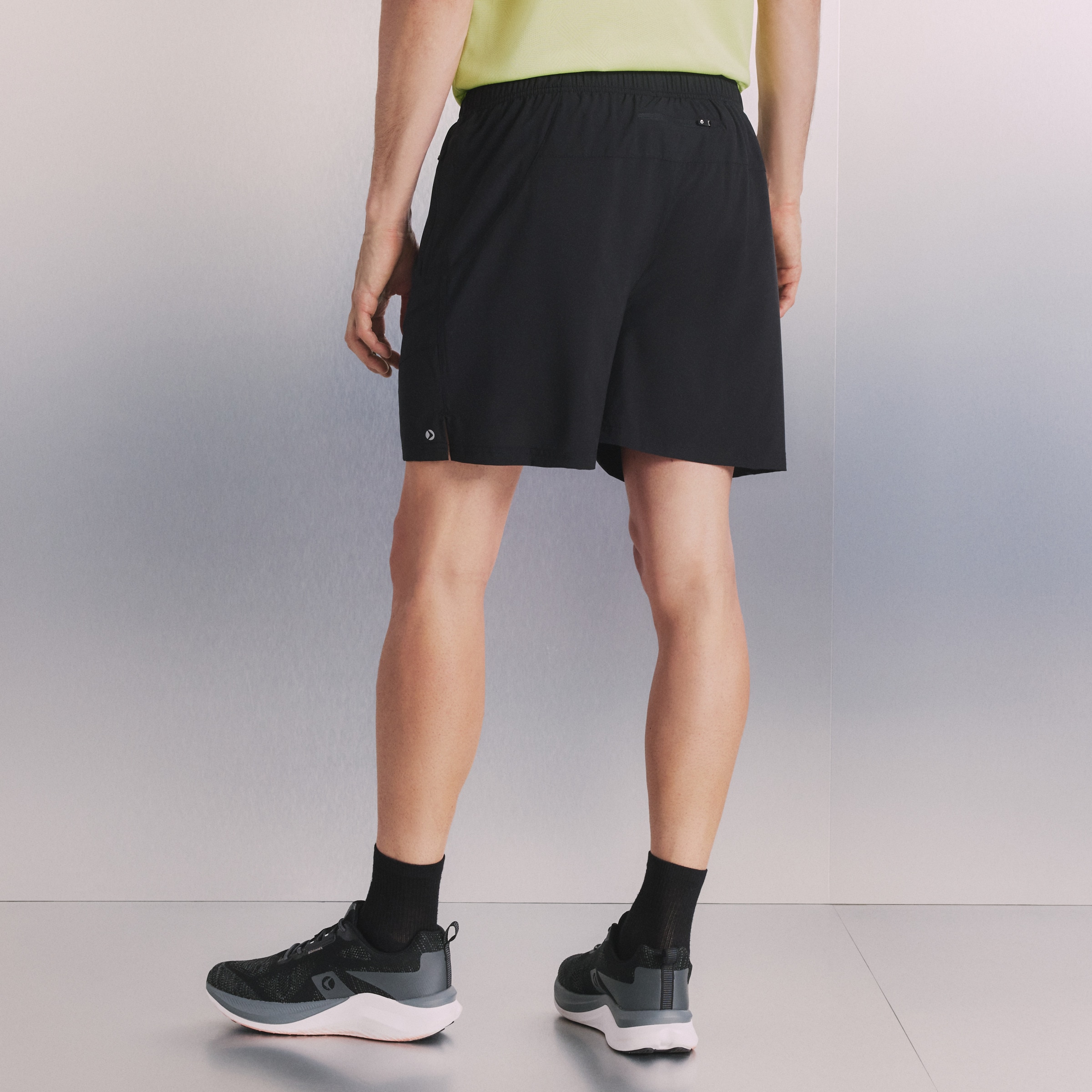 Calções de 5" de Running de Homem Preto-3