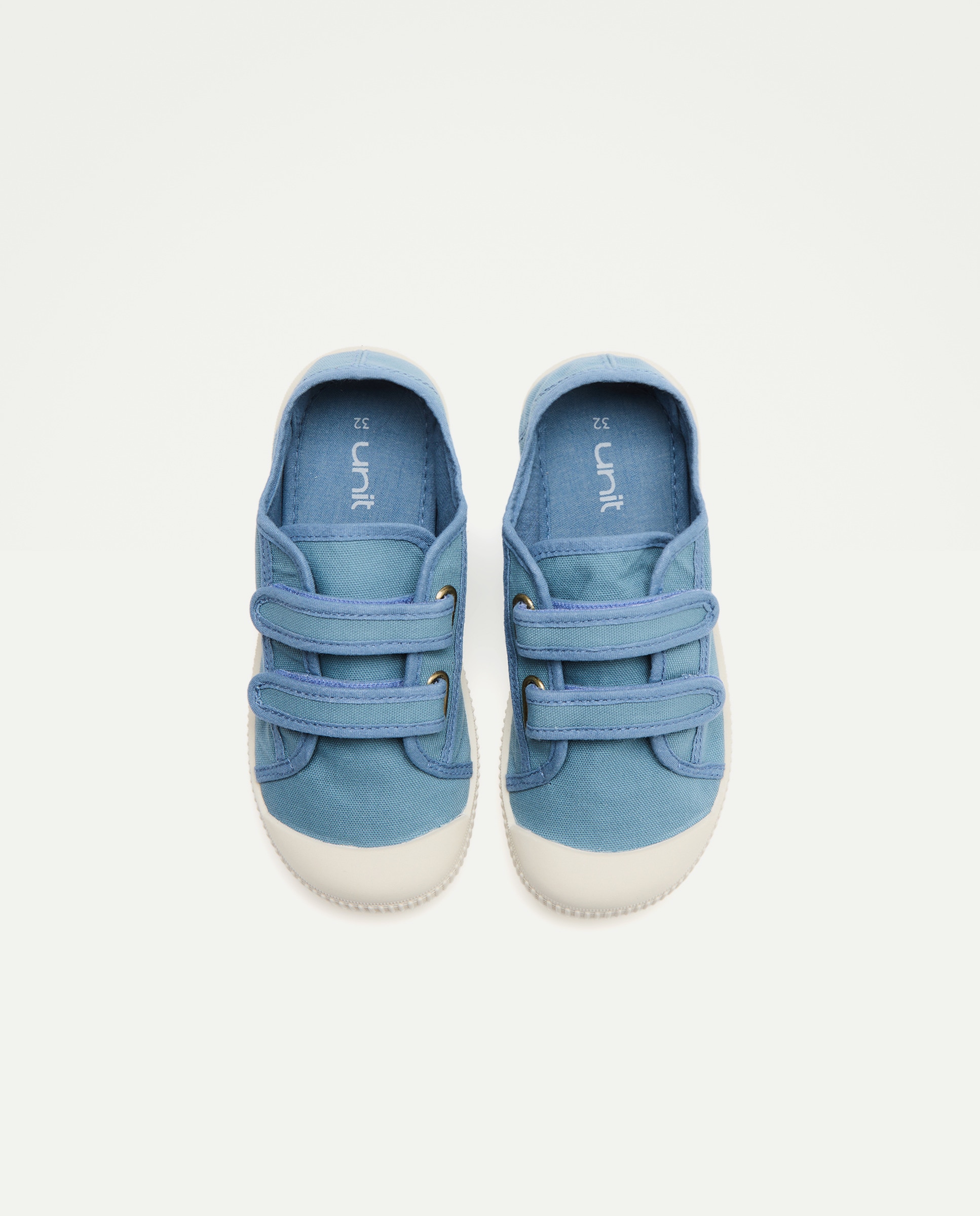 Lona infantil contrastes con velcro suela flexible 400 Azul-4