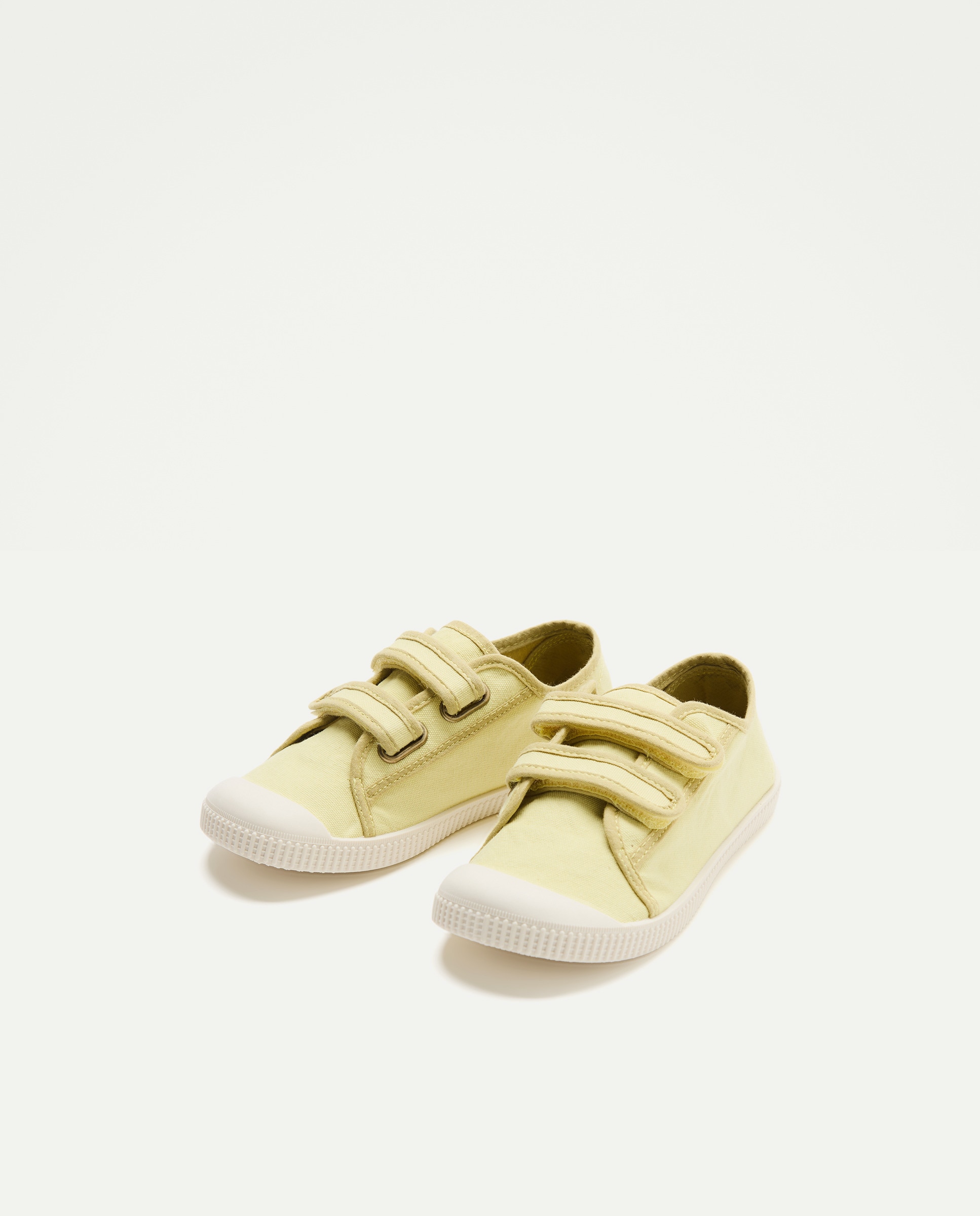 Lona infantil contrastes con velcro suela flexible Pistacho-2