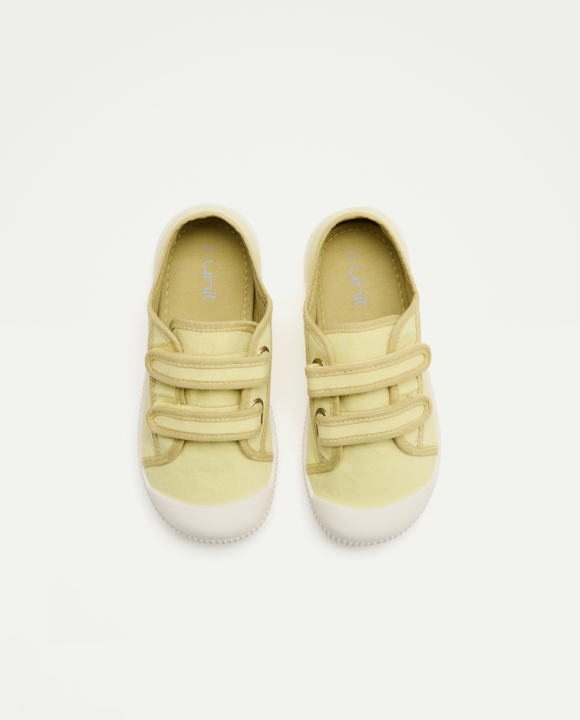 Lona infantil contrastes con velcro suela flexible Pistacho-4