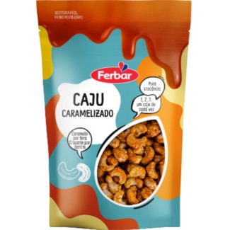 Caju Caramelizadas embalagem 100 g - Ferbar