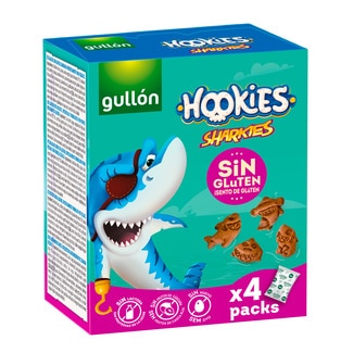 Bolachas Hookies Mini Sharkies Pack 4 unidades embalagem 40 g - Gullón