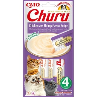 Puré de Frango e Gambas 4X14 g - Churu